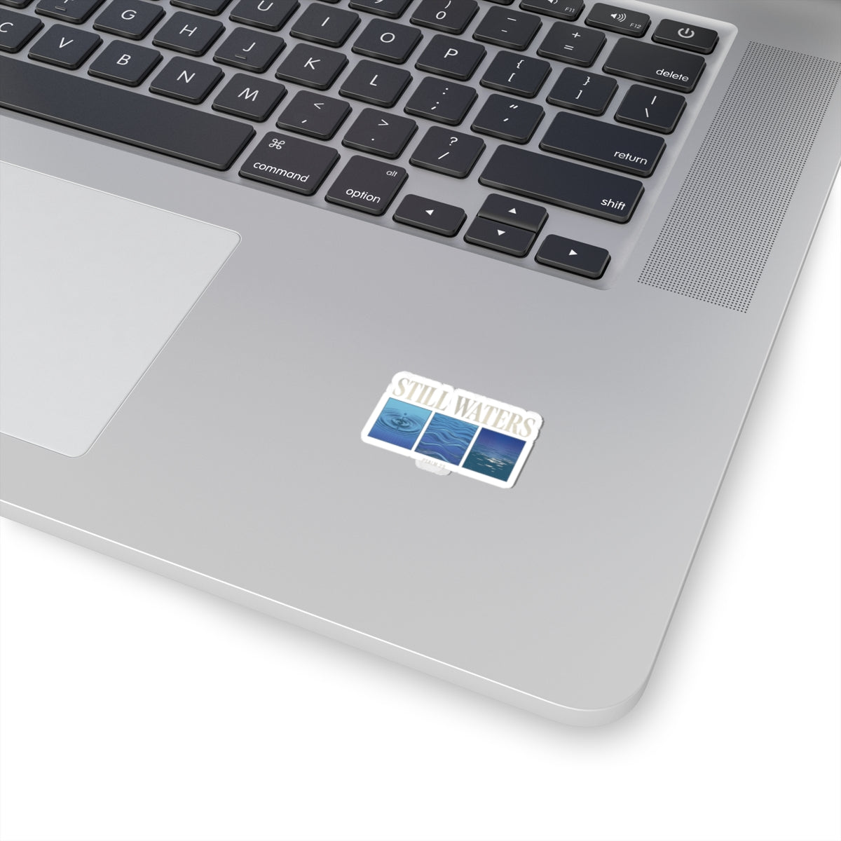 Still Waters Sticker | Christian Streetwear, Psalm 23 faith decal