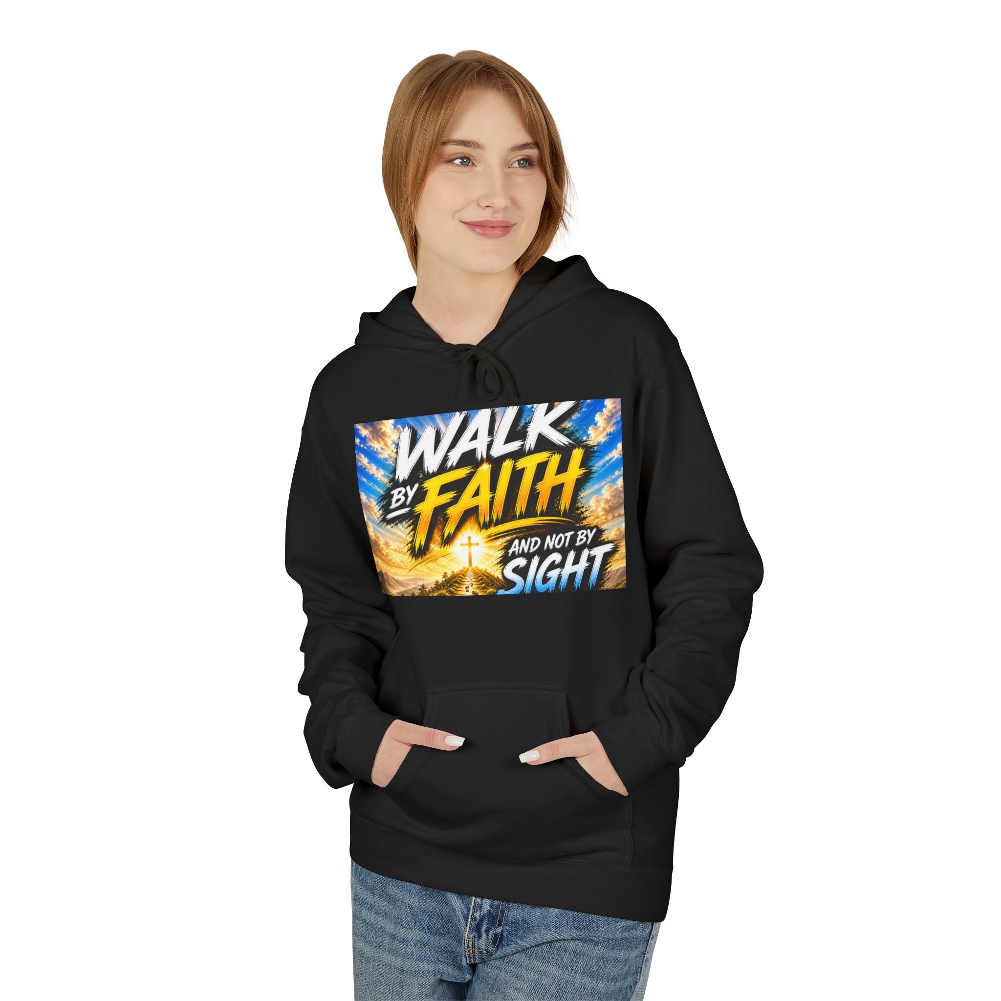 Walk By Faith Hoodie — Inspirational Christian Faith Pullover