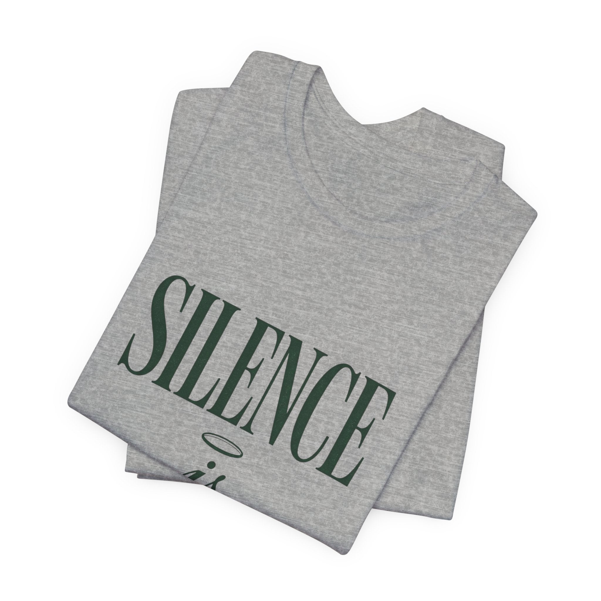 Silence Is Strength Tee | Pope-Statement Graphic, Team Leo Minimalism