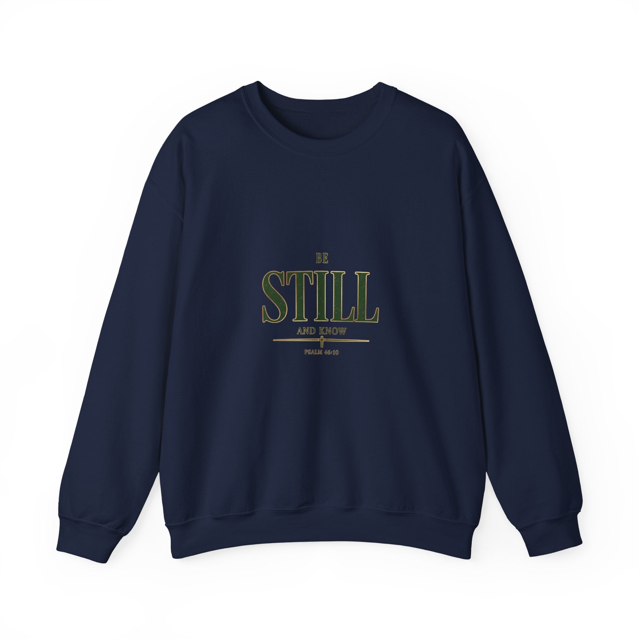 Be Still Scripture Crewneck Sweatshirt | Christian Streetwear, Vintage Wash