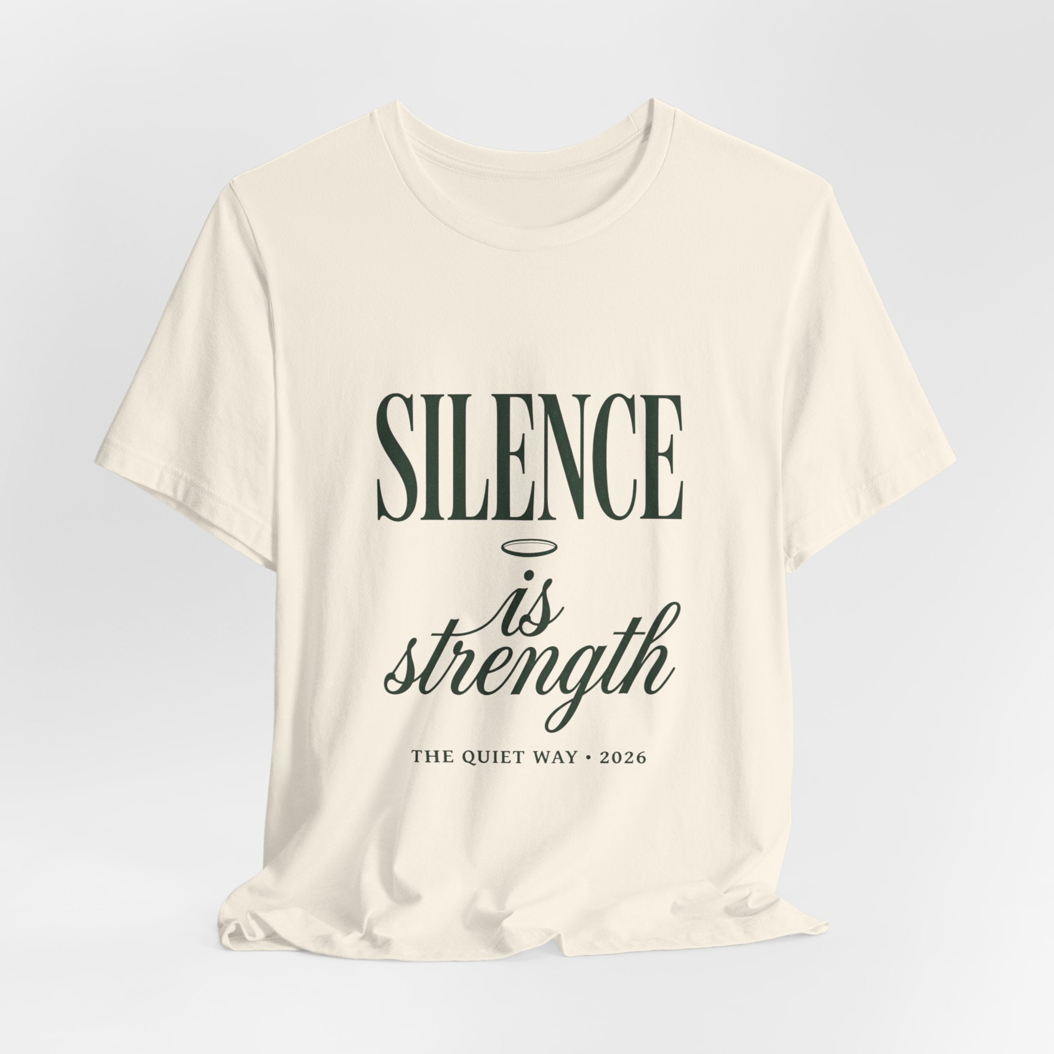 Silence Is Strength Tee | Pope-Statement Graphic, Team Leo Minimalism