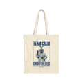 Team Calm 'Unbothered' Canvas Tote | Pope‑coded, Quiet Power, Minimalist Spiritual Graphic