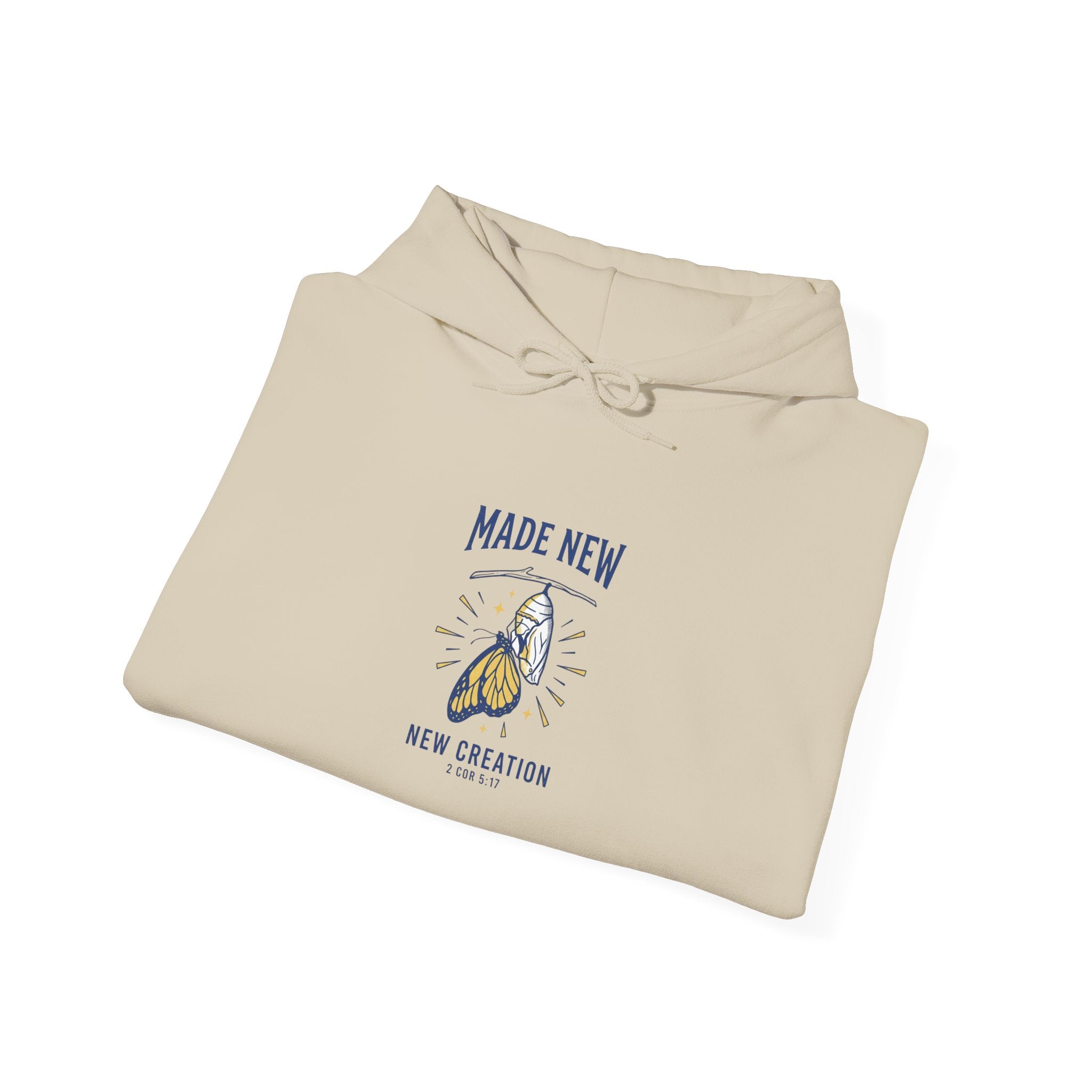 Made New Butterfly Hoodie | Christian Streetwear, Groovy Script