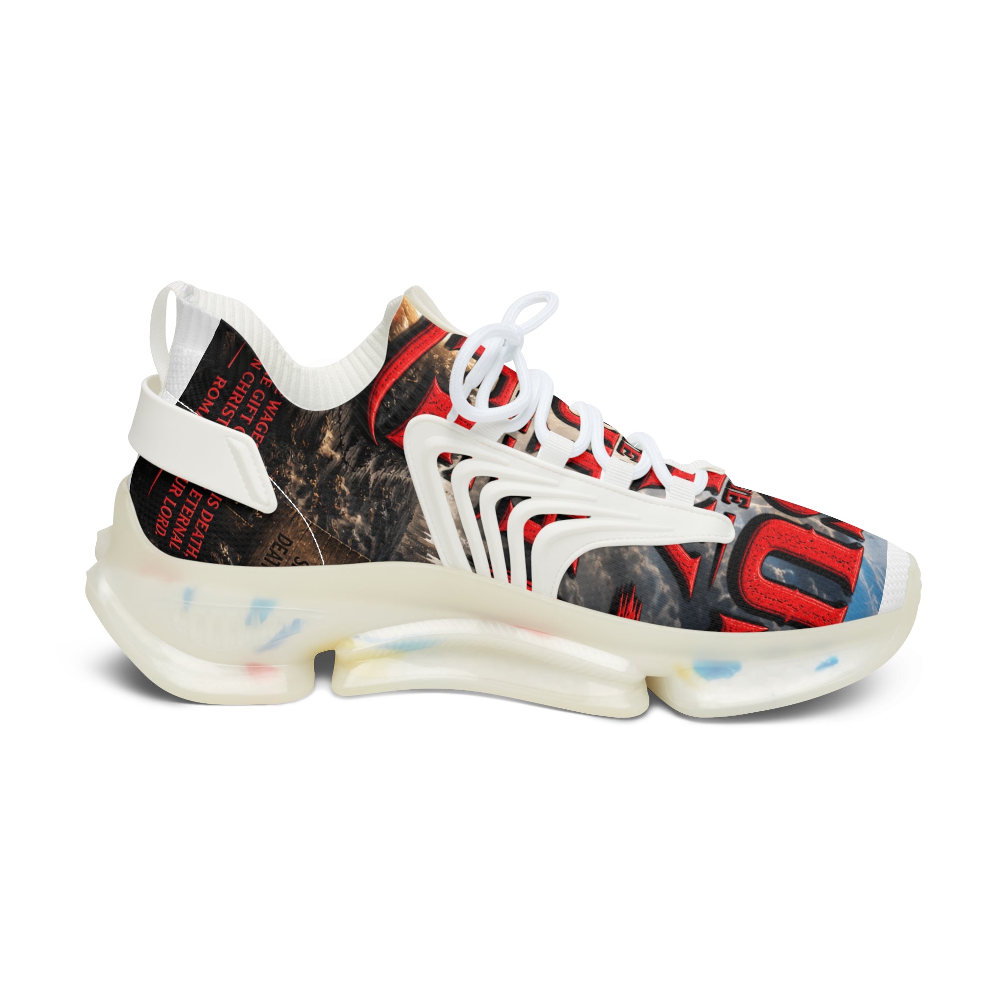 Mesh Sneakers — 'Jesus Is The...' Bold Faith Graphic Athletic Shoes