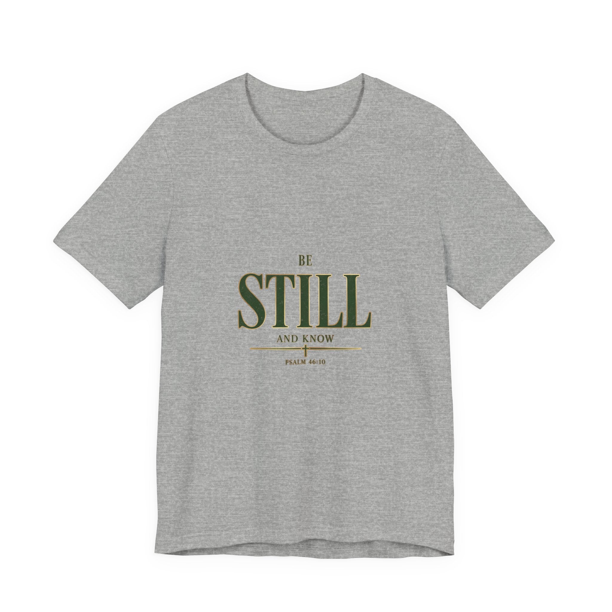 Be Still and Know Tee | Christian Streetwear, Groovy Serif Scripture Shirt