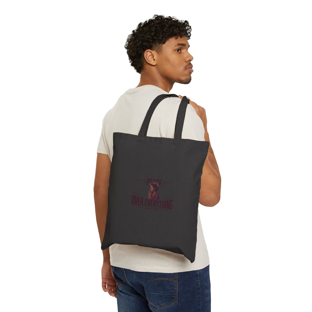 Peace Over Everything Tote | Pope‑coded symbolism, quiet power