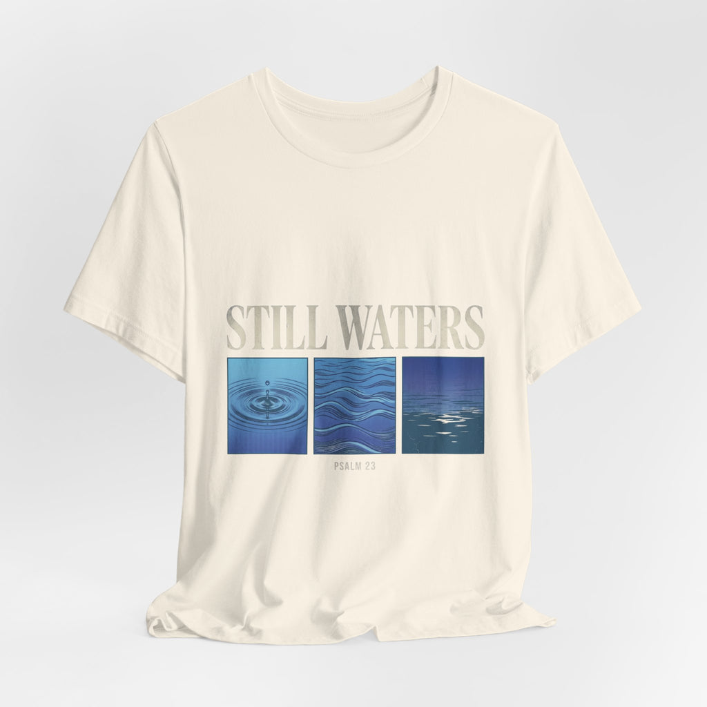 Still Waters Tee | Christian Streetwear, Groovy Serif Typography