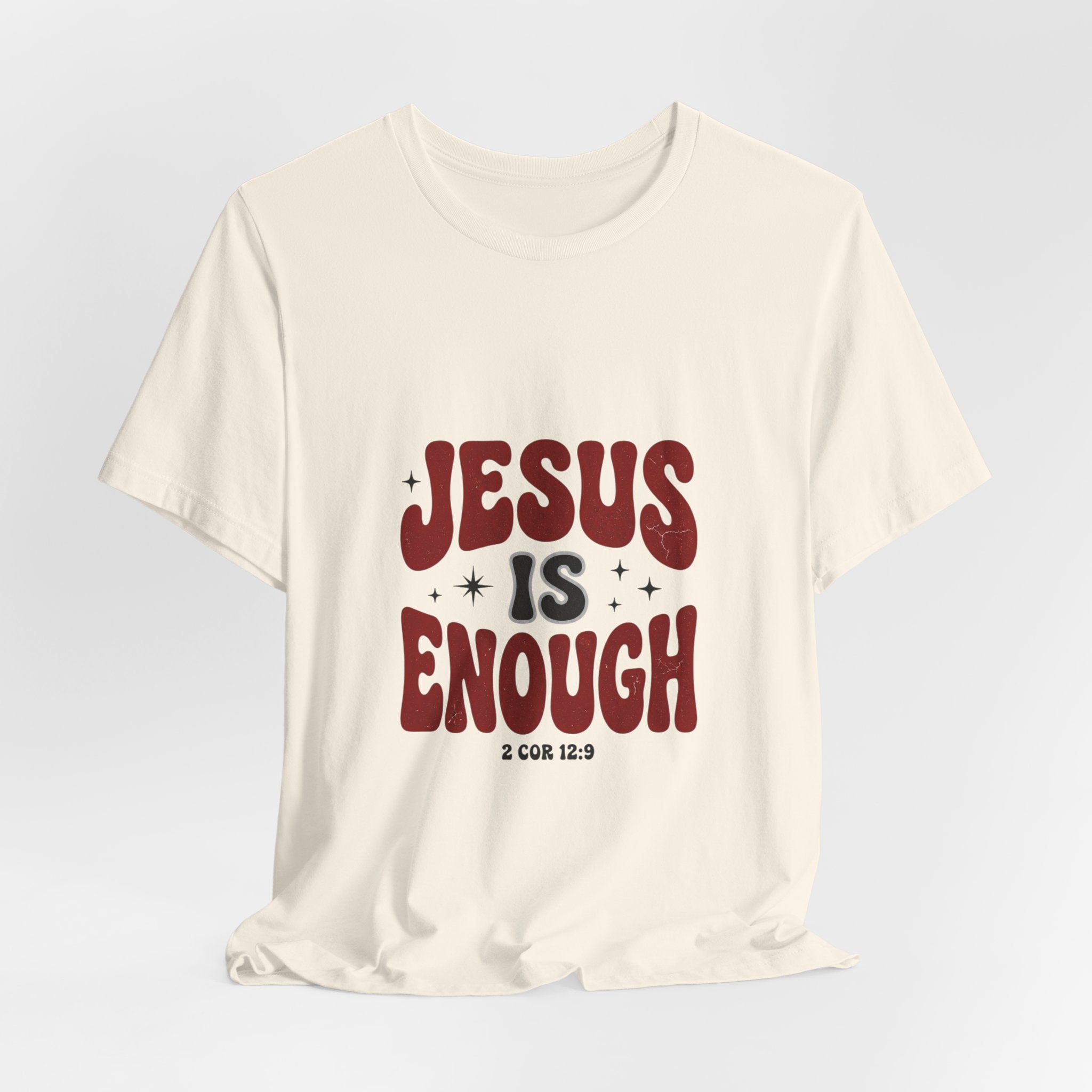 Jesus Is Enough Tee | Christian Streetwear, Groovy Typography