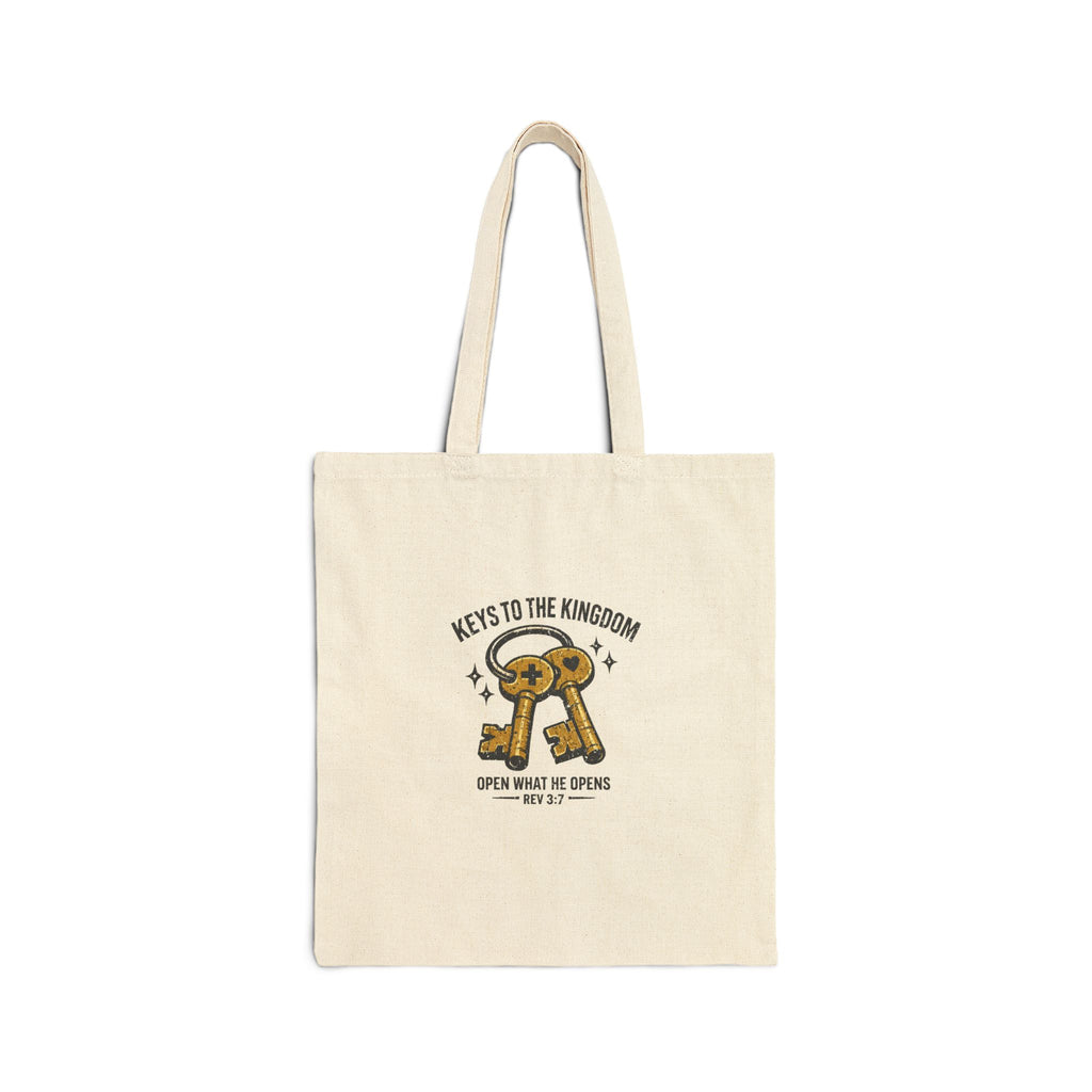 Keys to the Kingdom Tote | Christian streetwear, vintage-wash graffiti typography