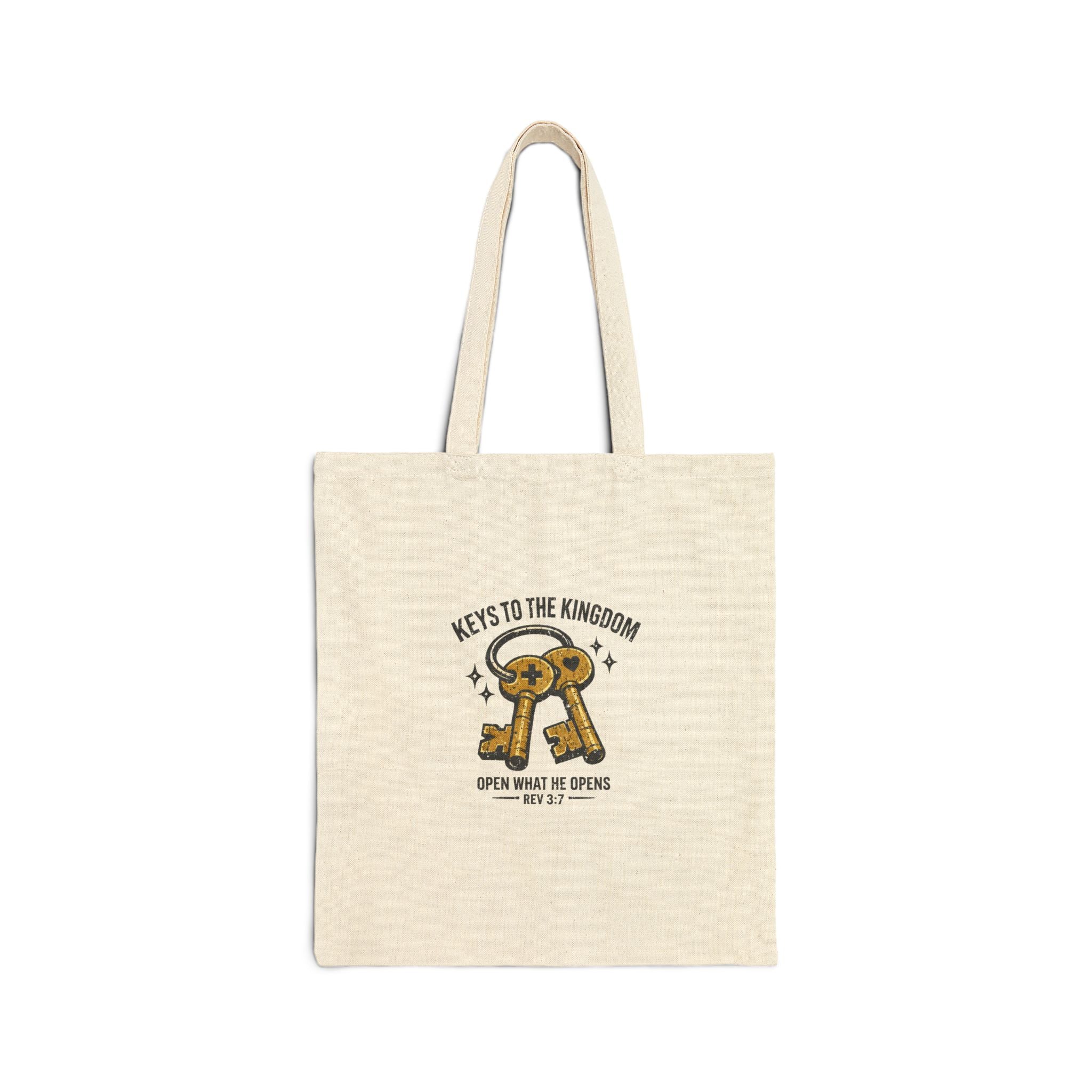 Keys to the Kingdom Tote | Christian streetwear, vintage-wash graffiti typography