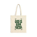 God Is In Control Tote | Christian Streetwear, Vintage-Groovy Typography