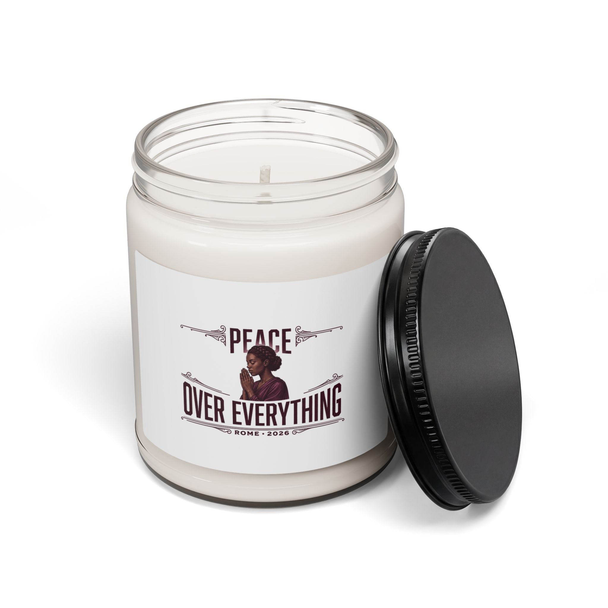 Peace Over Everything Soy Candle, Team Leo Pope-Statement | Quiet Power