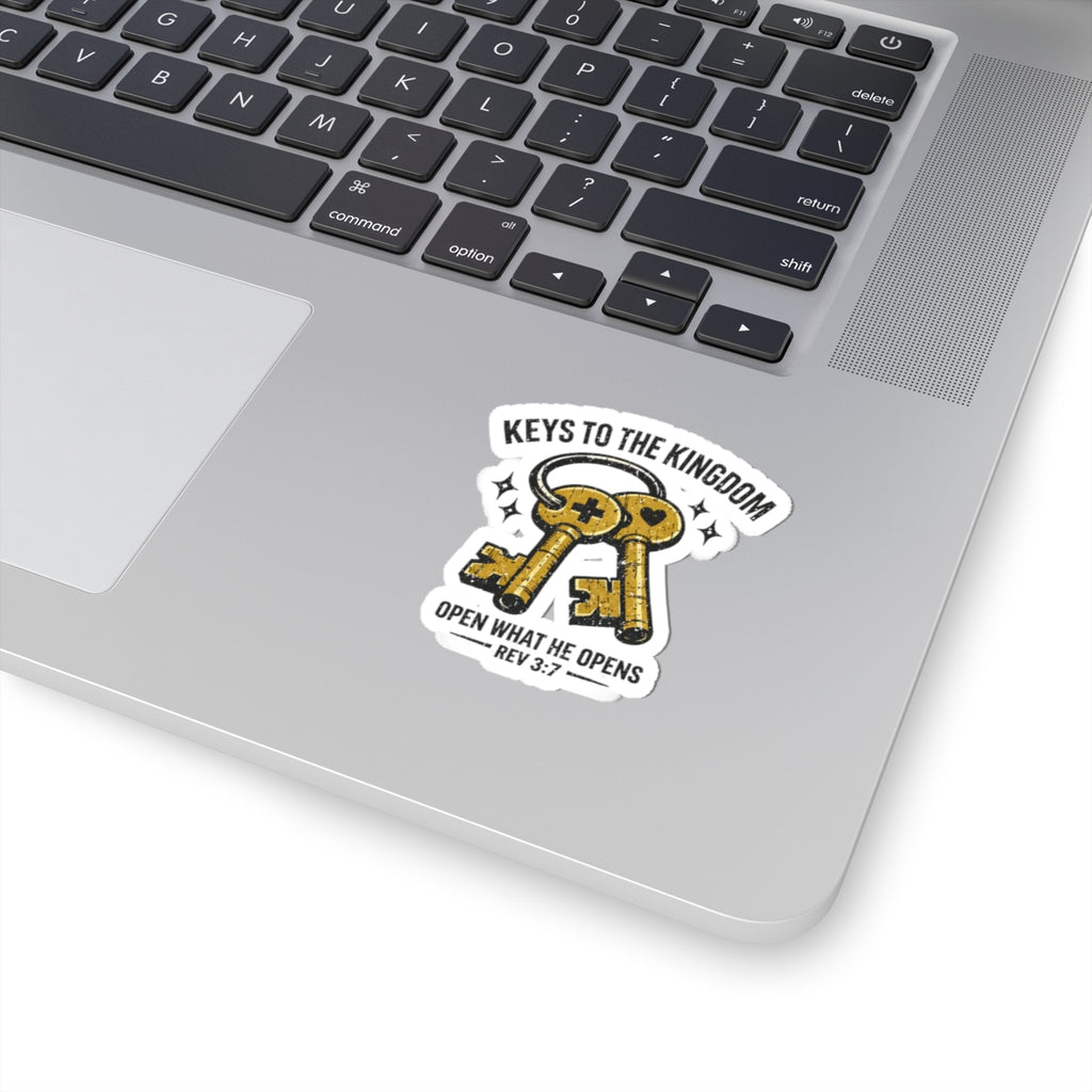 Keys to the Kingdom Sticker | Christian Streetwear, Vintage Groovy Typography