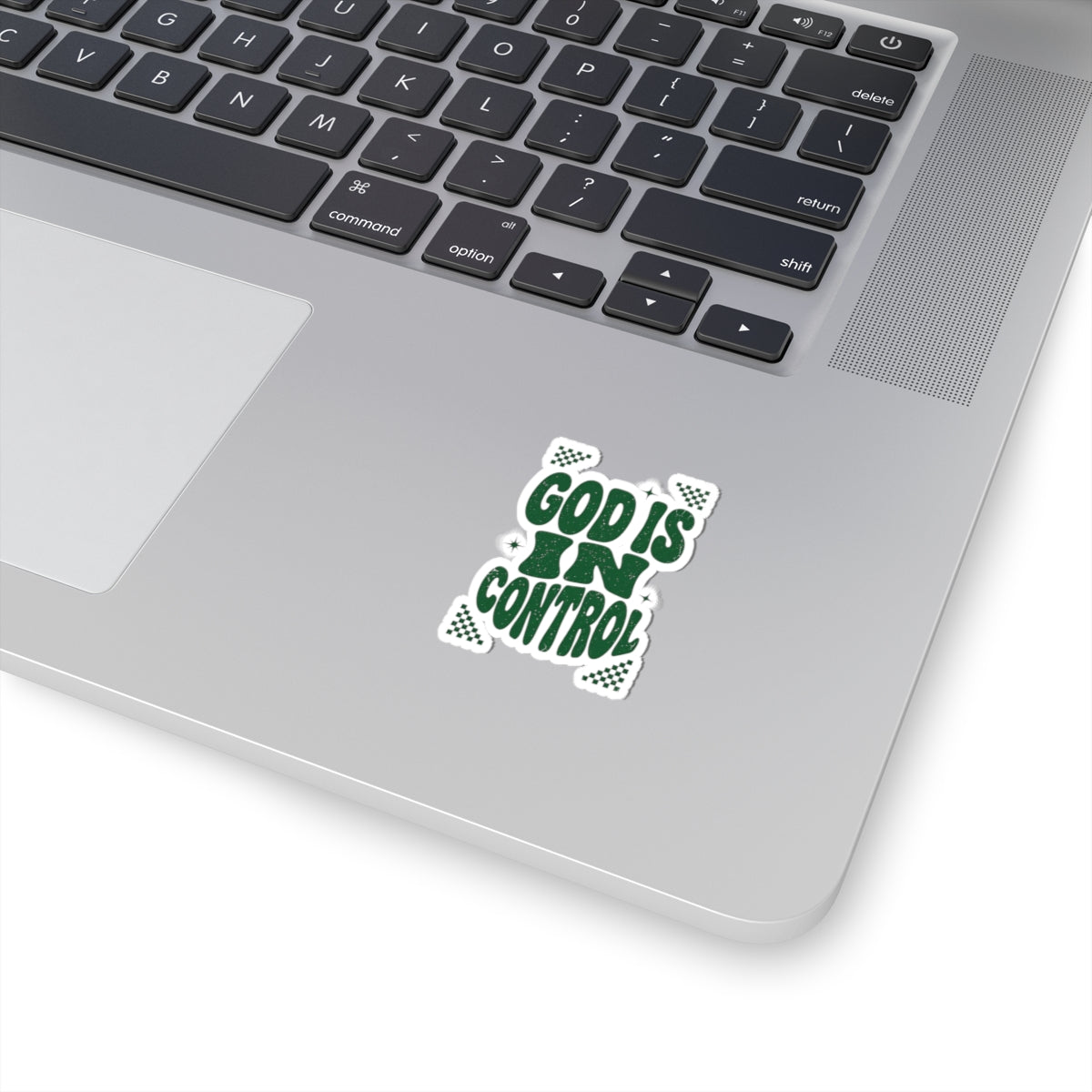 God Is In Control Kiss-Cut Sticker | Christian Streetwear, Groovy Script
