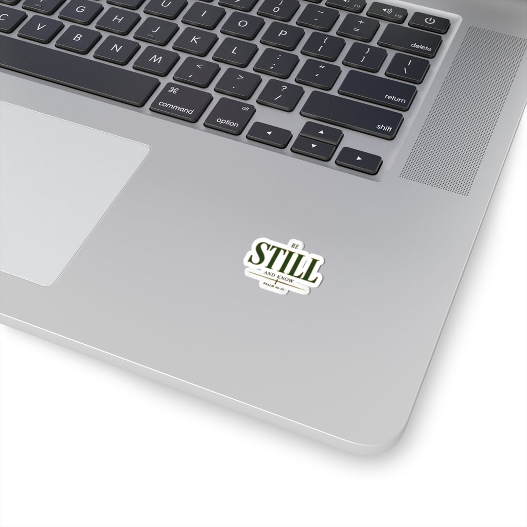 Be Still Psalm 46:10 Sticker | Christian Streetwear, Groovy Serif Script