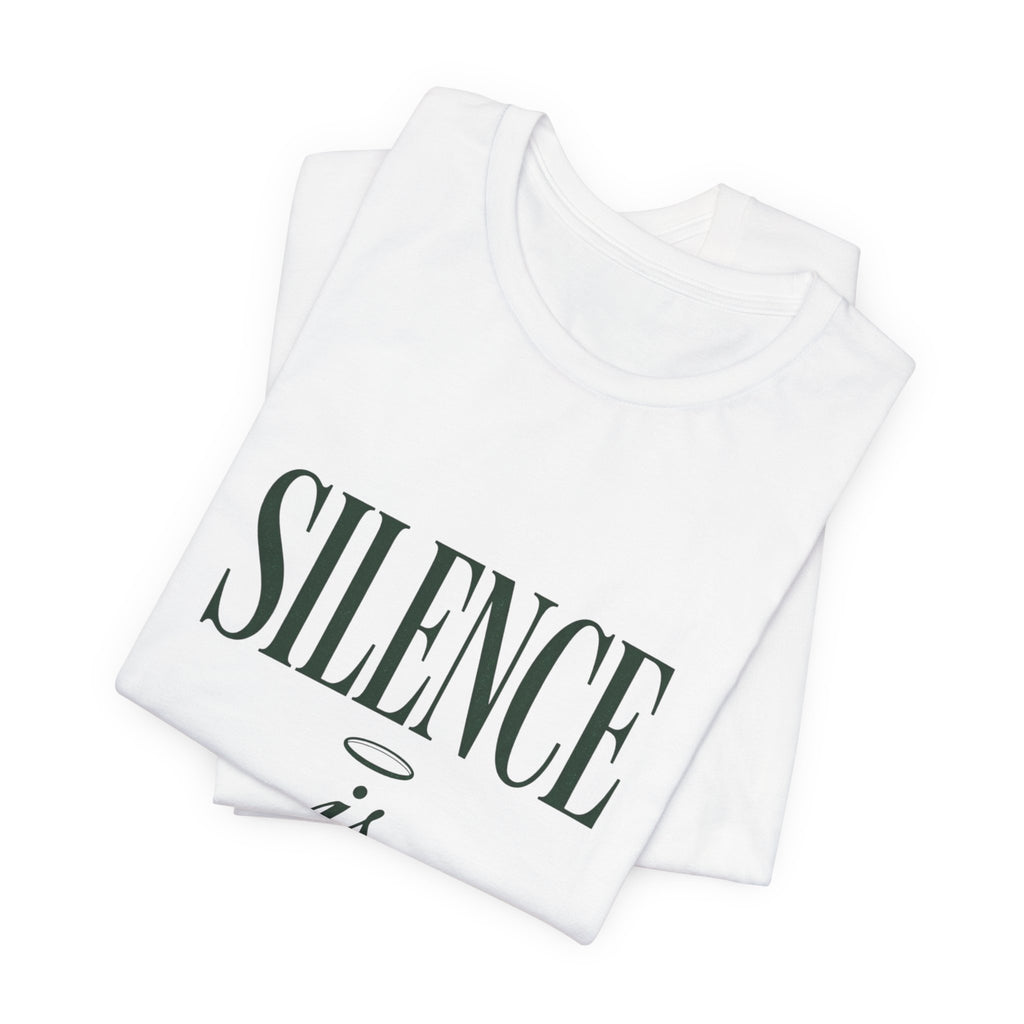 Silence Is Strength Tee | Pope-Statement Graphic, Team Leo Minimalism