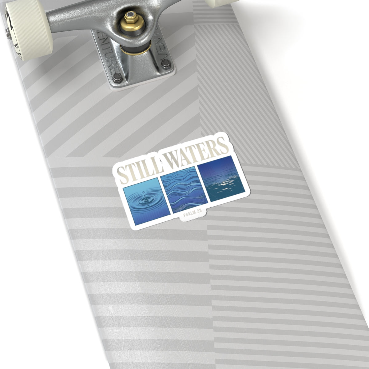Still Waters Sticker | Christian Streetwear, Psalm 23 faith decal
