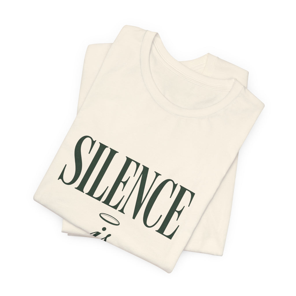 Silence Is Strength Tee | Pope-Statement Graphic, Team Leo Minimalism