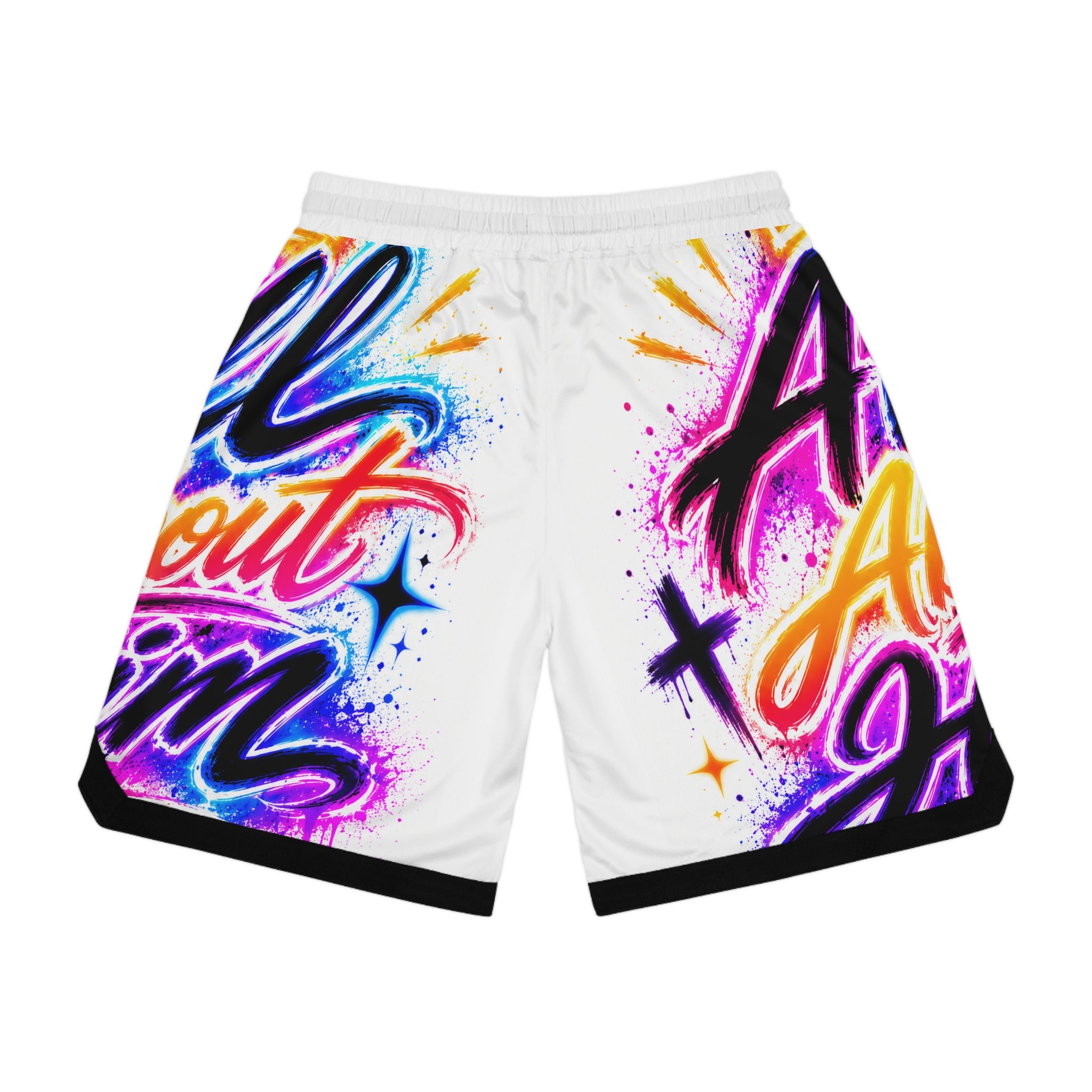 Graffiti Basketball Shorts – Colorful All-Over-Print Athletic Shorts