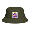 Bucket Hat — Colorful "All Out Vibes" Retro Script Patch