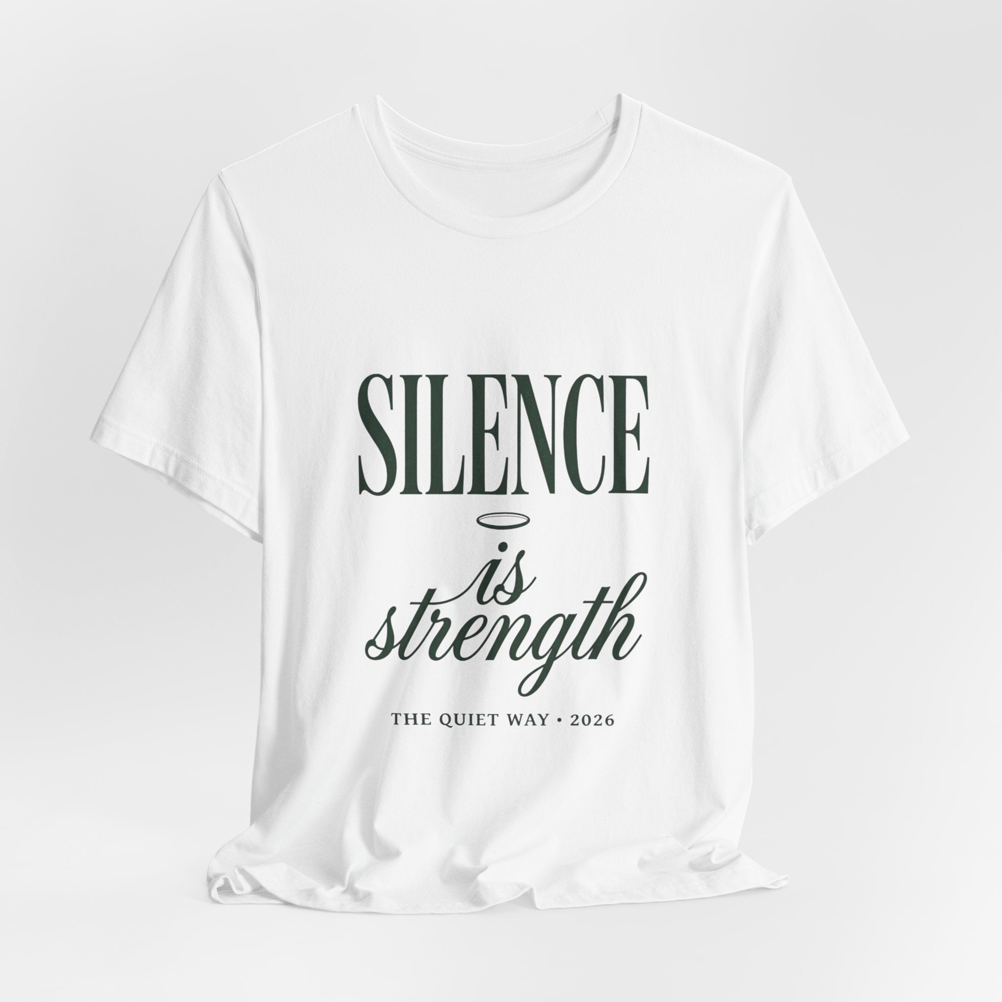 Silence Is Strength Tee | Pope-Statement Graphic, Team Leo Minimalism