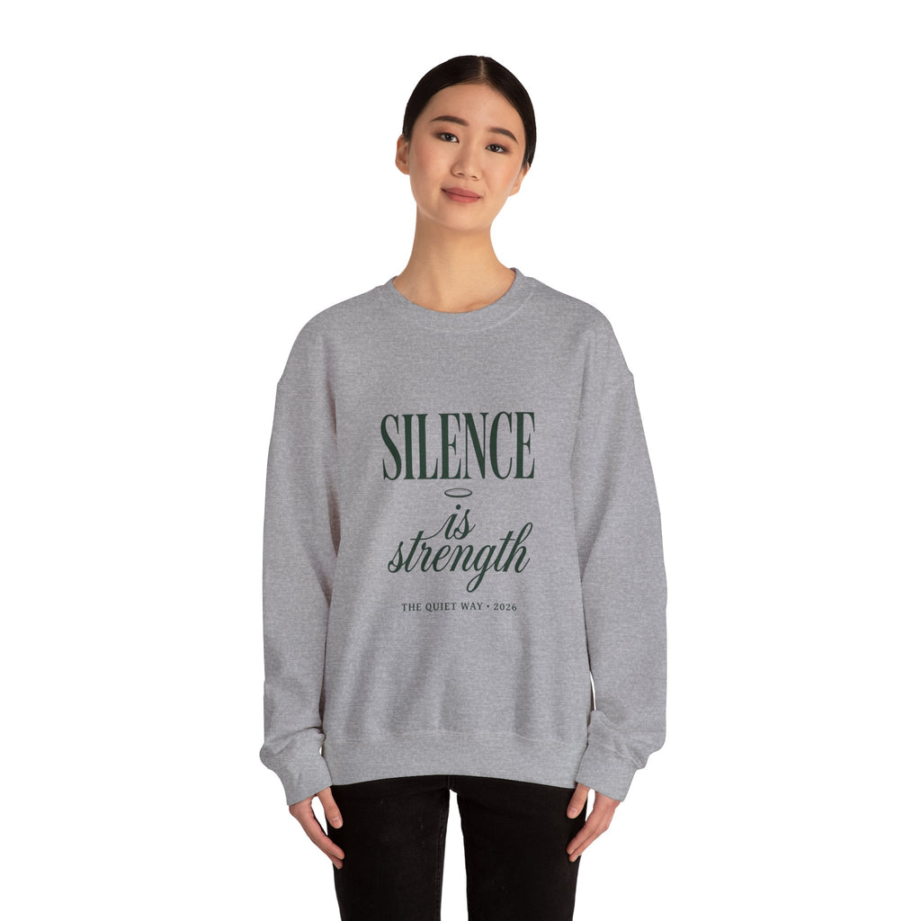 Silence Is Strength Crewneck Sweatshirt | Pope-Statement, Quiet Power