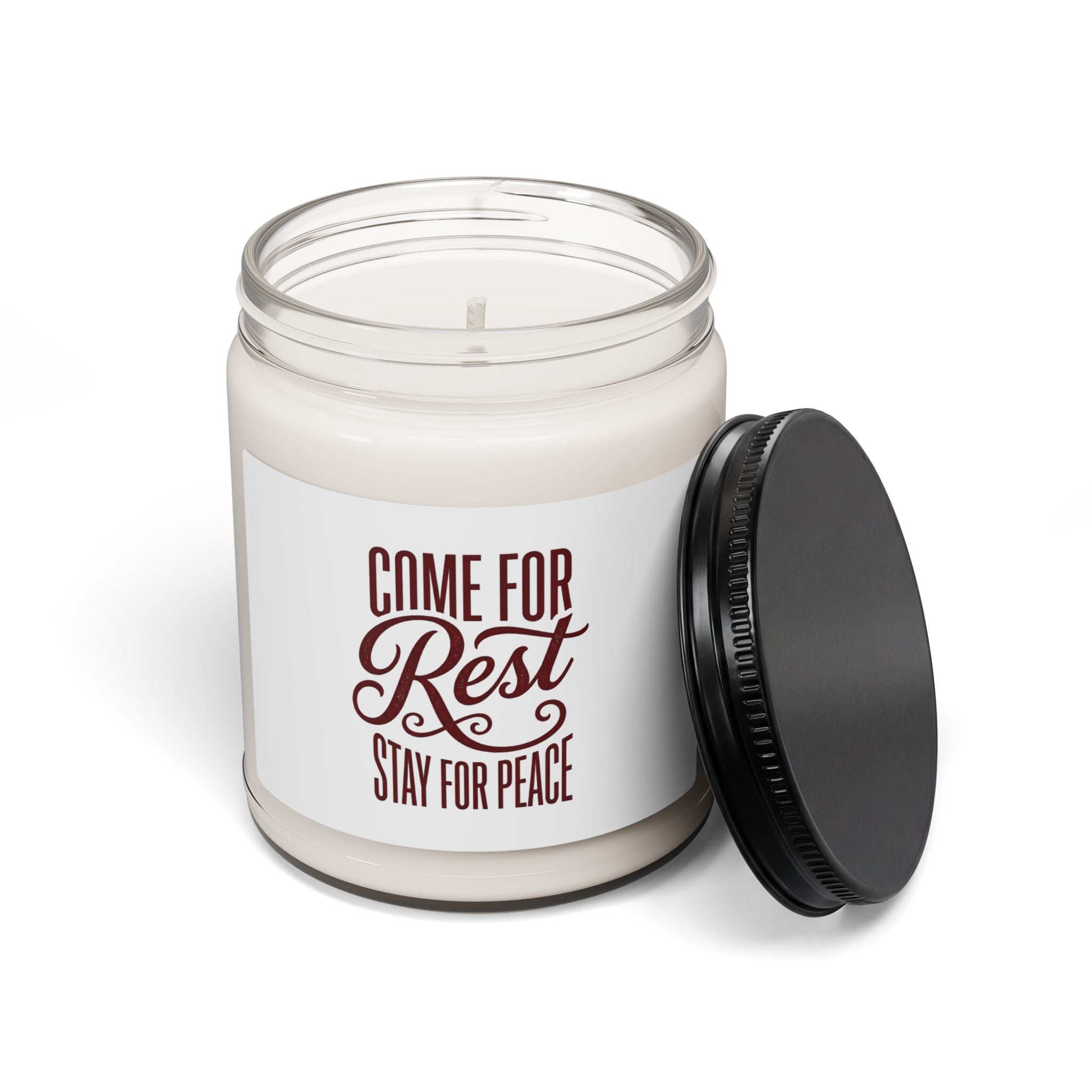 Come For Rest Stay For Peace Candle | Pope-Statement, Quiet Power Soy