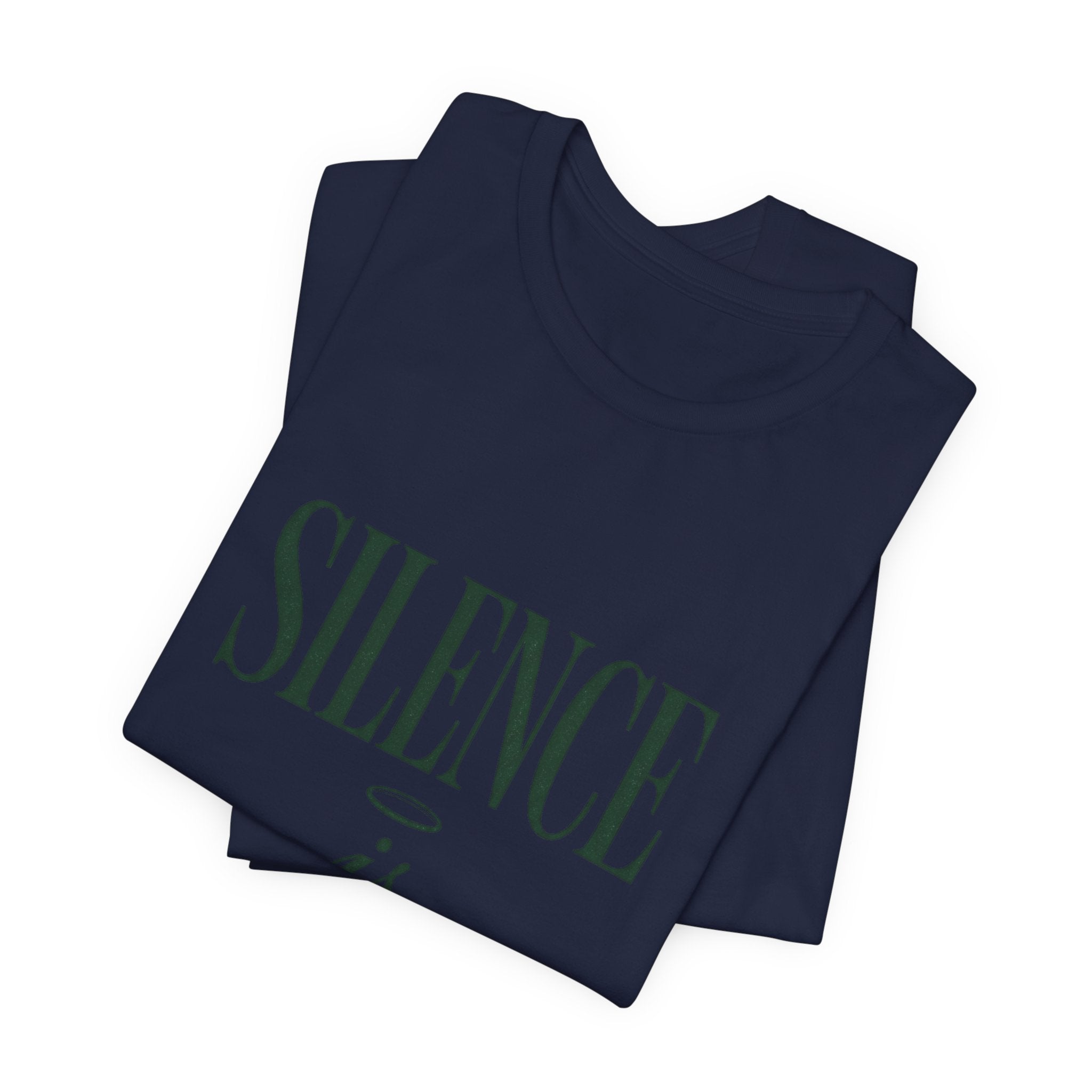 Silence Is Strength Tee | Pope-Statement Graphic, Team Leo Minimalism
