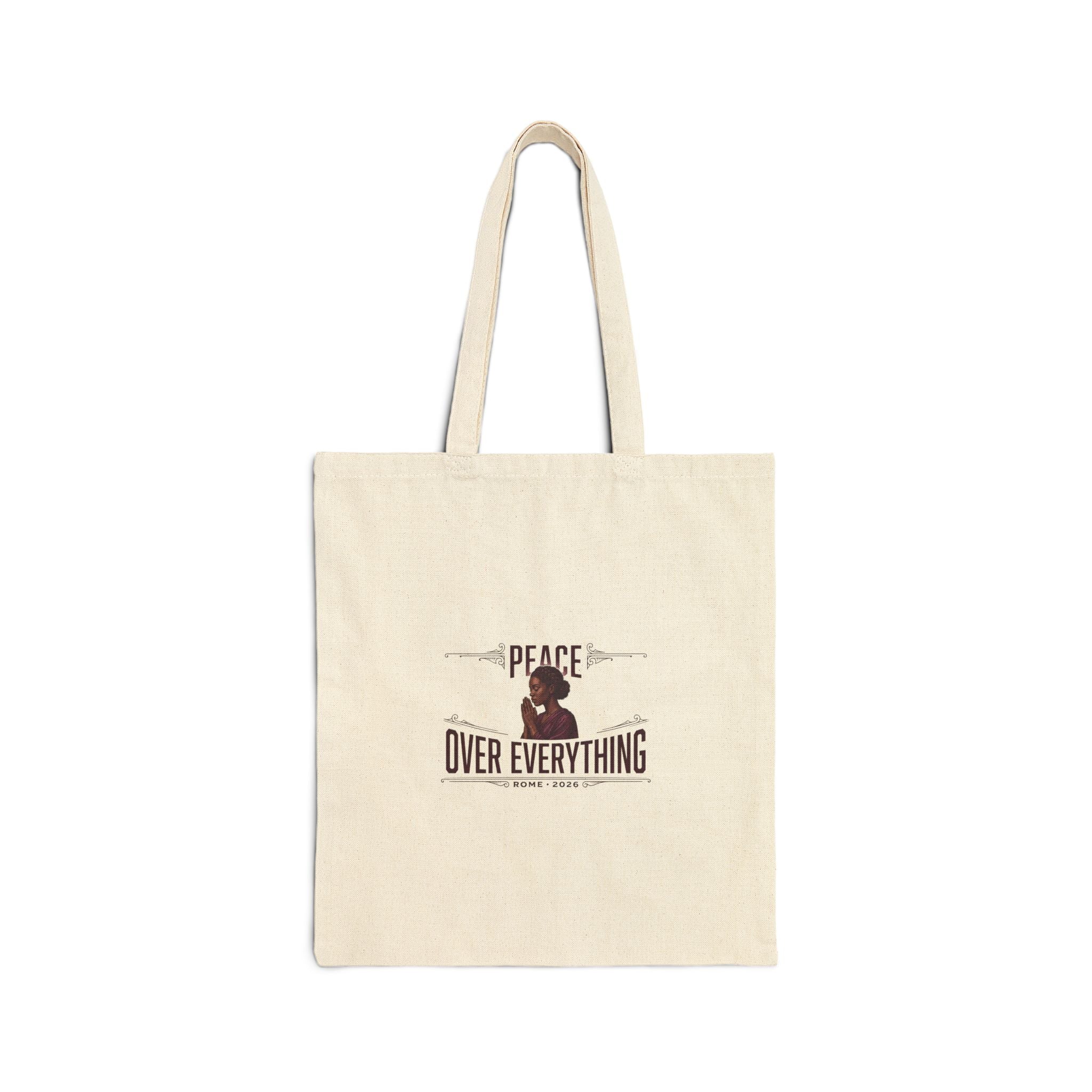 Peace Over Everything Tote | Pope‑coded symbolism, quiet power