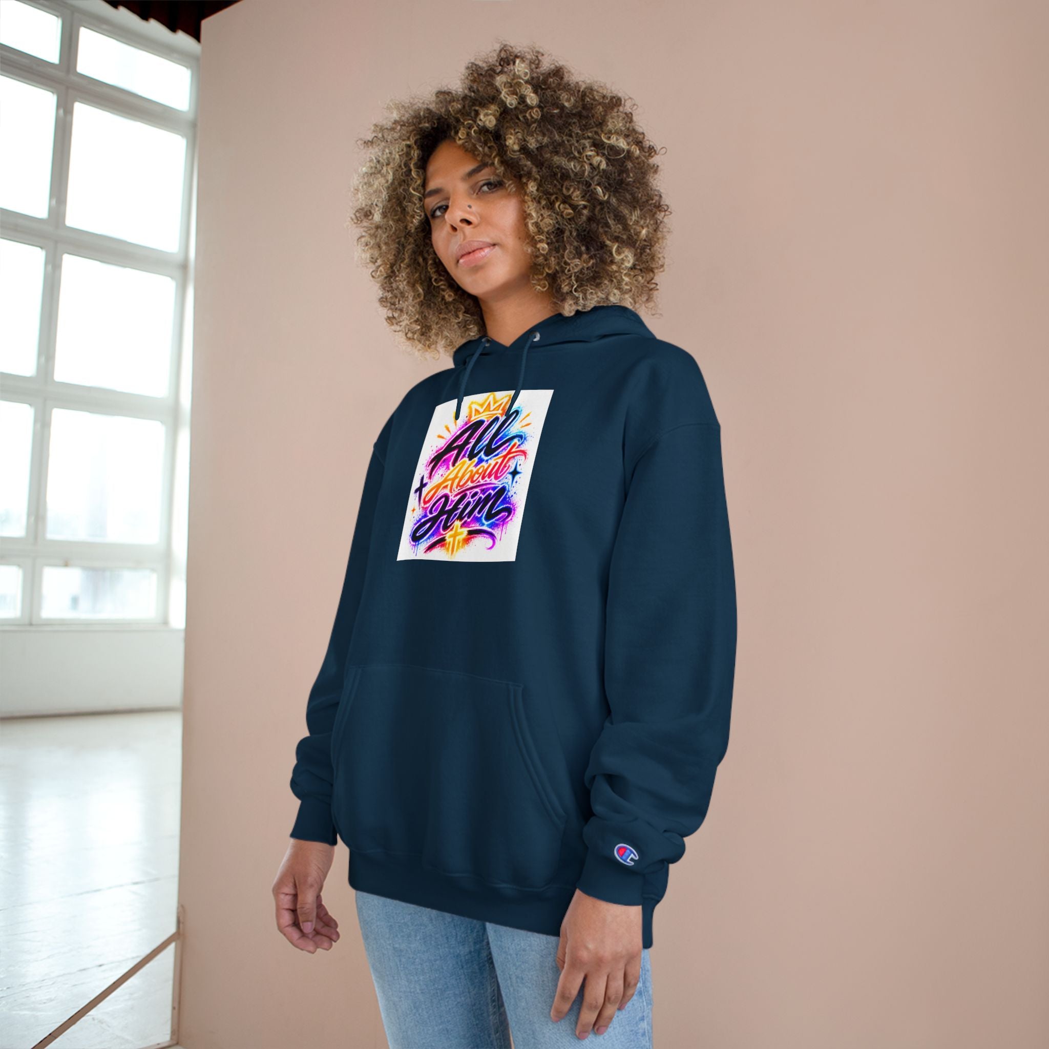 All About Him Hoodie — Christian Faith Graphic Hoodie