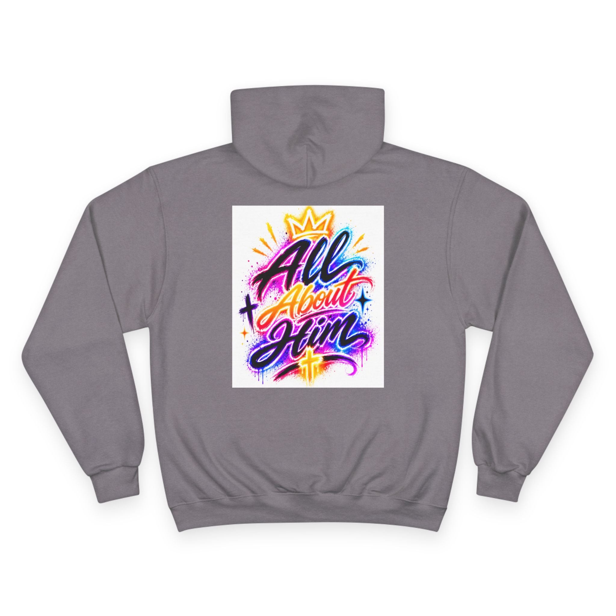 All About Him Hoodie — Christian Faith Graphic Hoodie