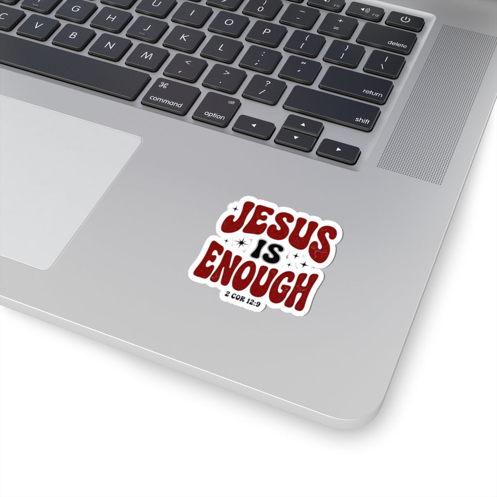 Jesus Is Enough Sticker | Christian Streetwear, Groovy Typography
