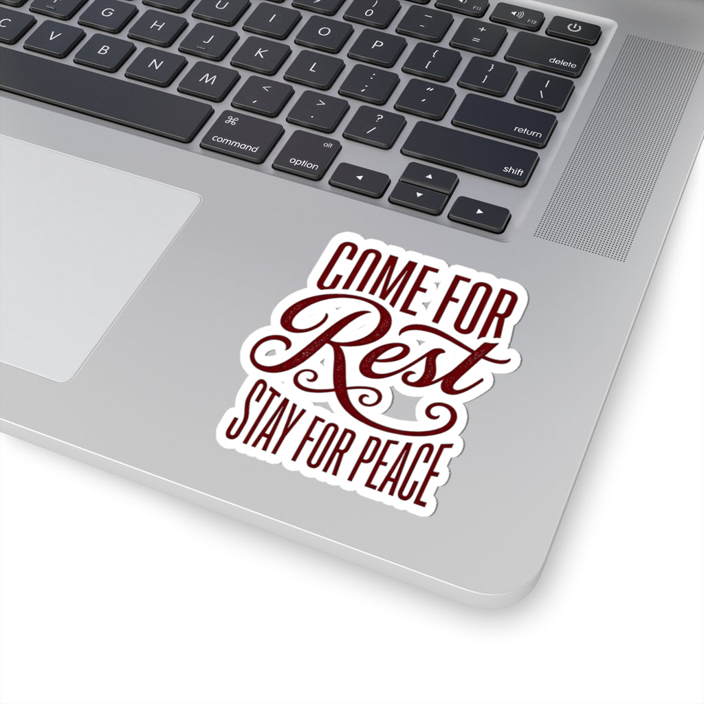 Come for Rest Stay for Peace Sticker | Pope Statement Graphics, Team Leo Vibe