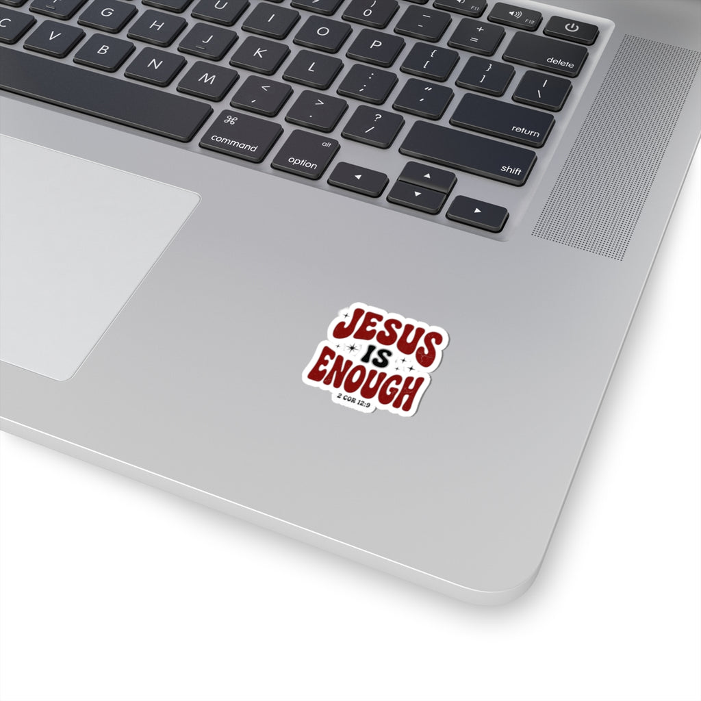 Jesus Is Enough Sticker | Christian Streetwear, Groovy Typography