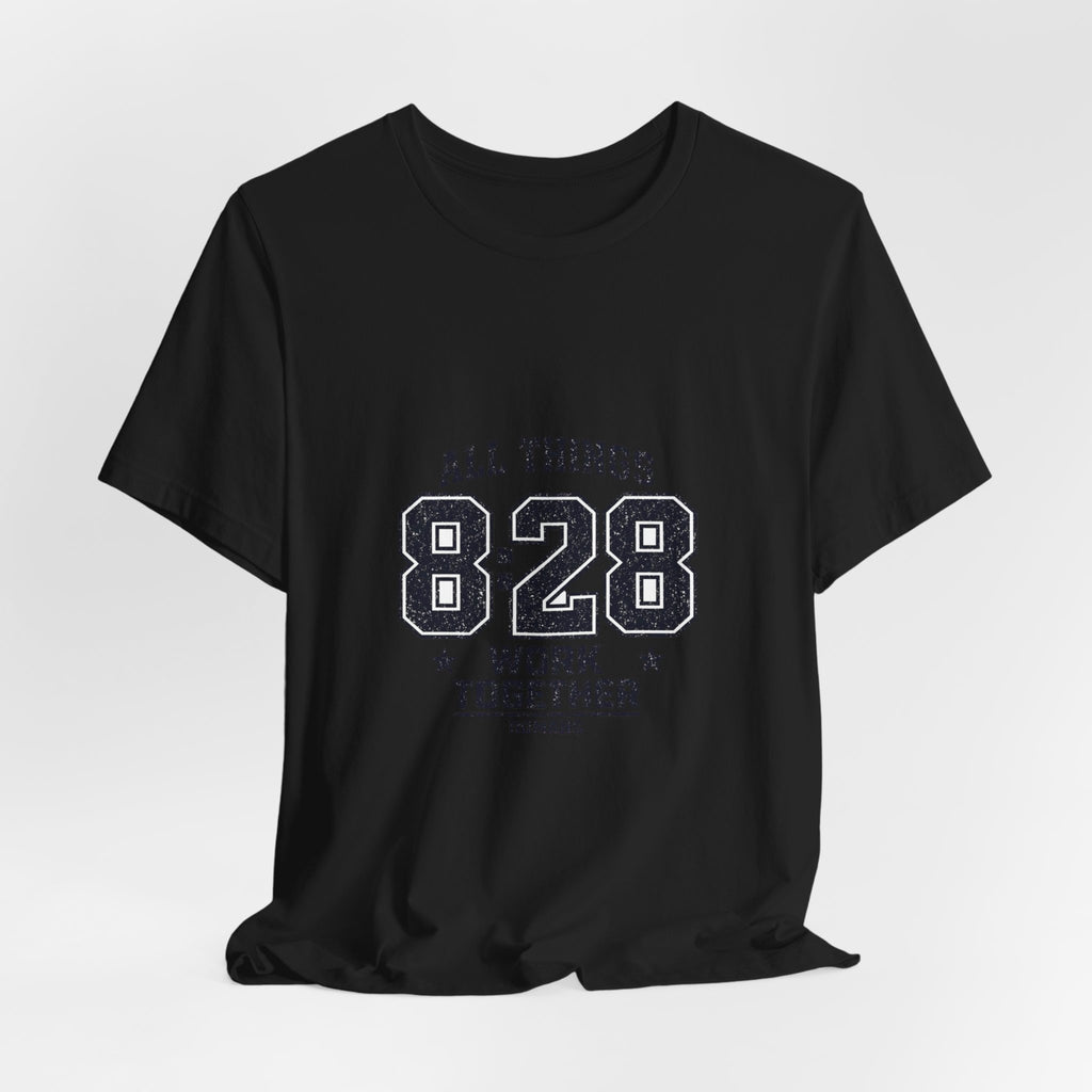 All Things 8:28 Verse Tee | Christian Streetwear, Athletic Arch Typography