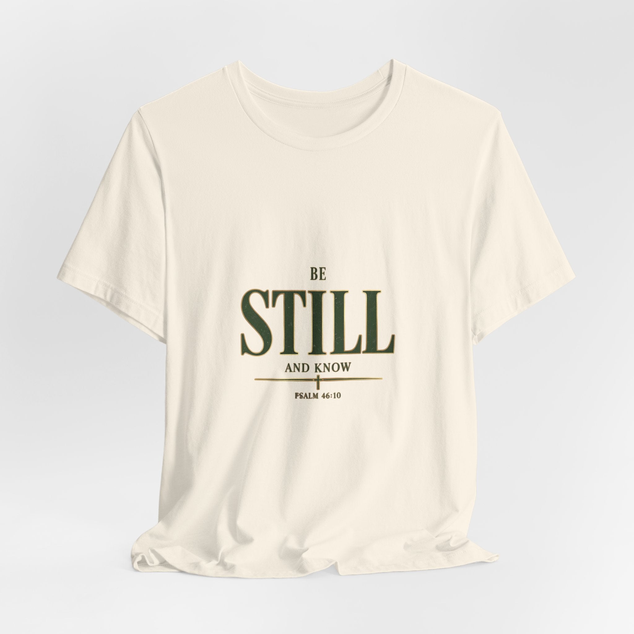 Be Still and Know Tee | Christian Streetwear, Groovy Serif Scripture Shirt