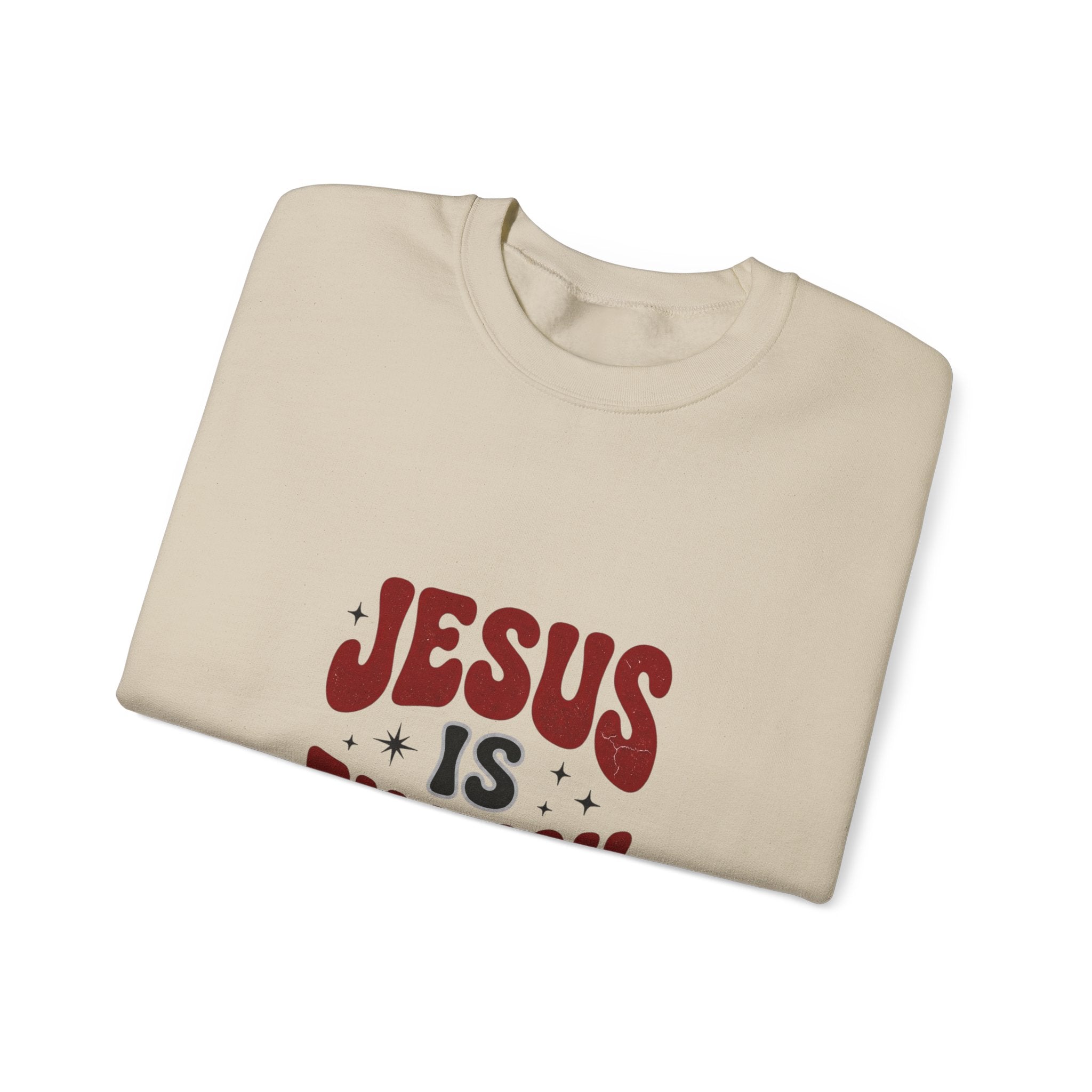 Jesus Is Enough Crewneck Sweatshirt | Christian Streetwear, Groovy Typography