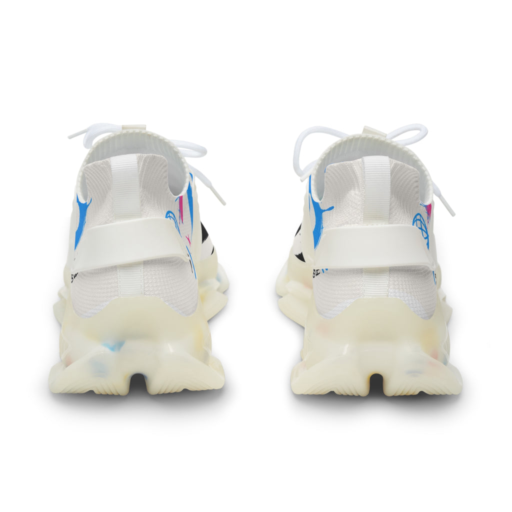 Graffiti-Inspired Mesh Sneakers — Men’s Colorful Athletic Shoes