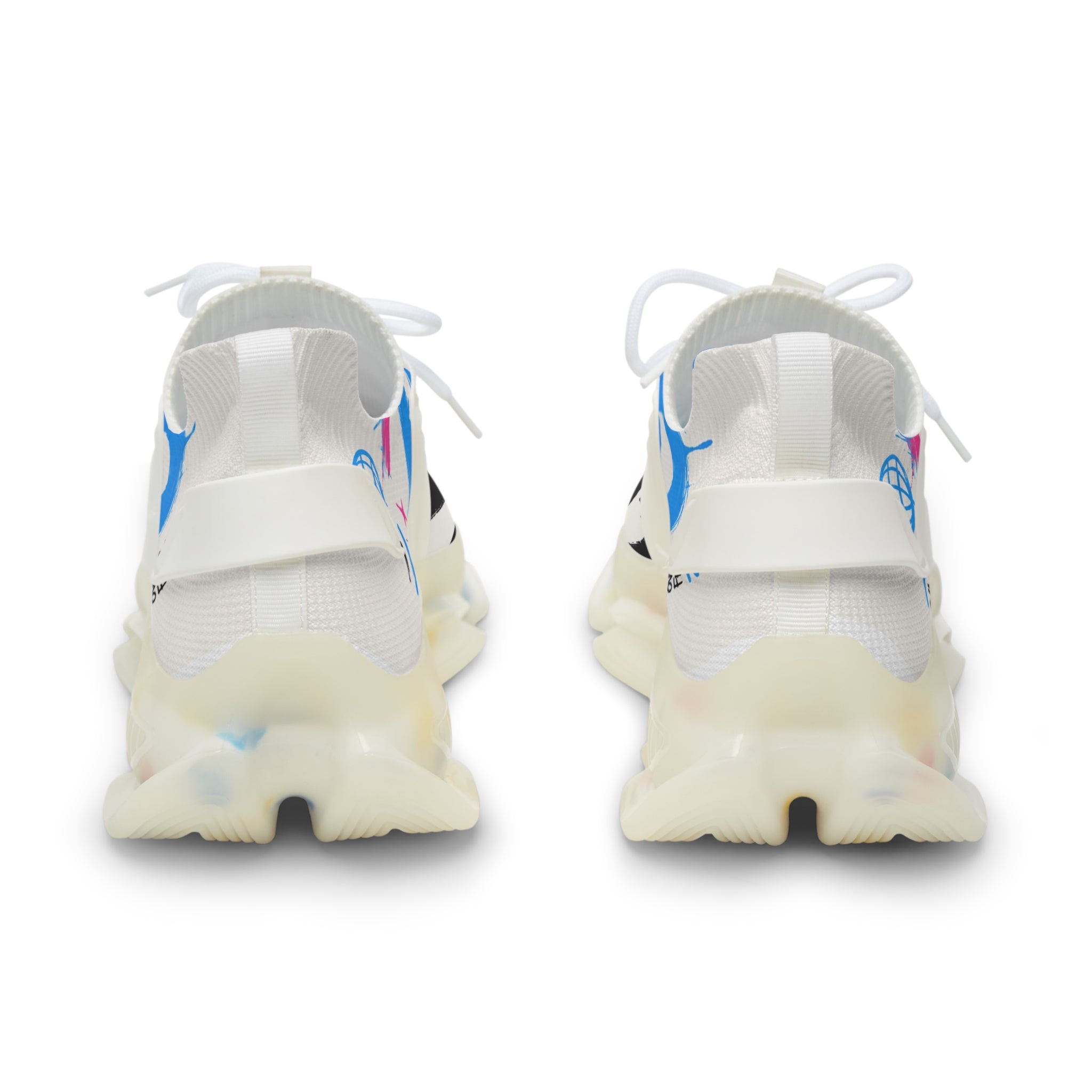 Graffiti-Inspired Mesh Sneakers — Men’s Colorful Athletic Shoes