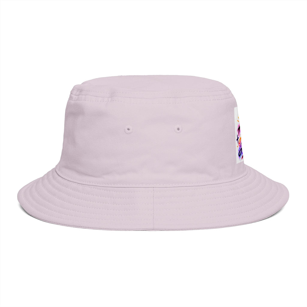 Bucket Hat — Colorful "All Out Vibes" Retro Script Patch