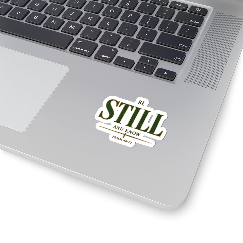 Be Still Psalm 46:10 Sticker | Christian Streetwear, Groovy Serif Script