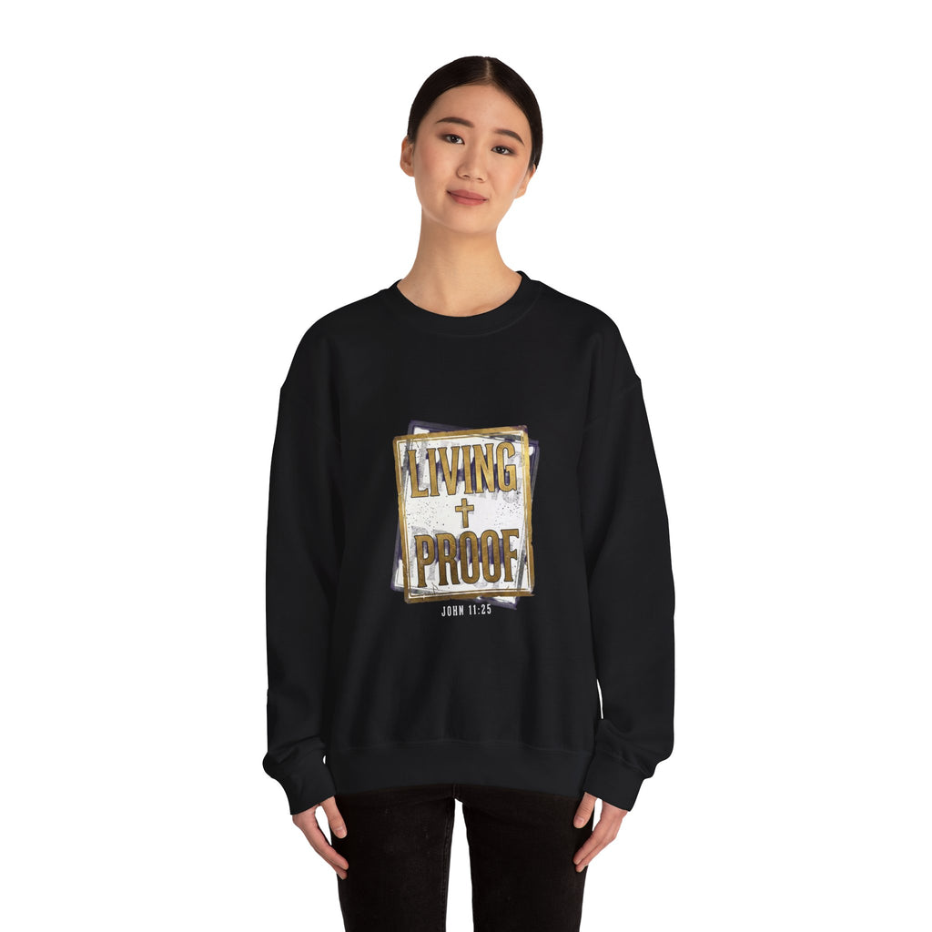 Living Proof Crest Sweatshirt | Christian Streetwear, Vintage Wash