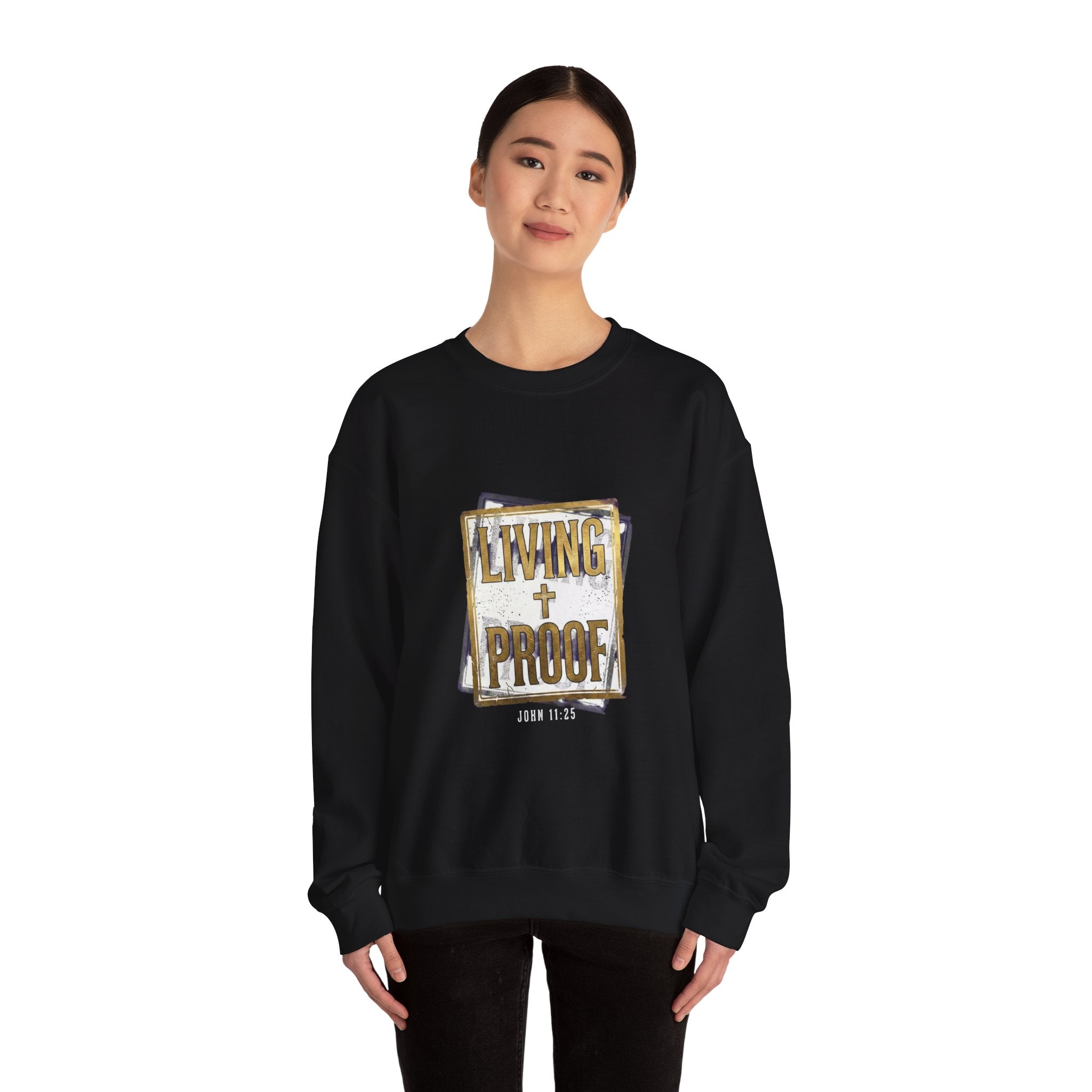 Living Proof Crest Sweatshirt | Christian Streetwear, Vintage Wash