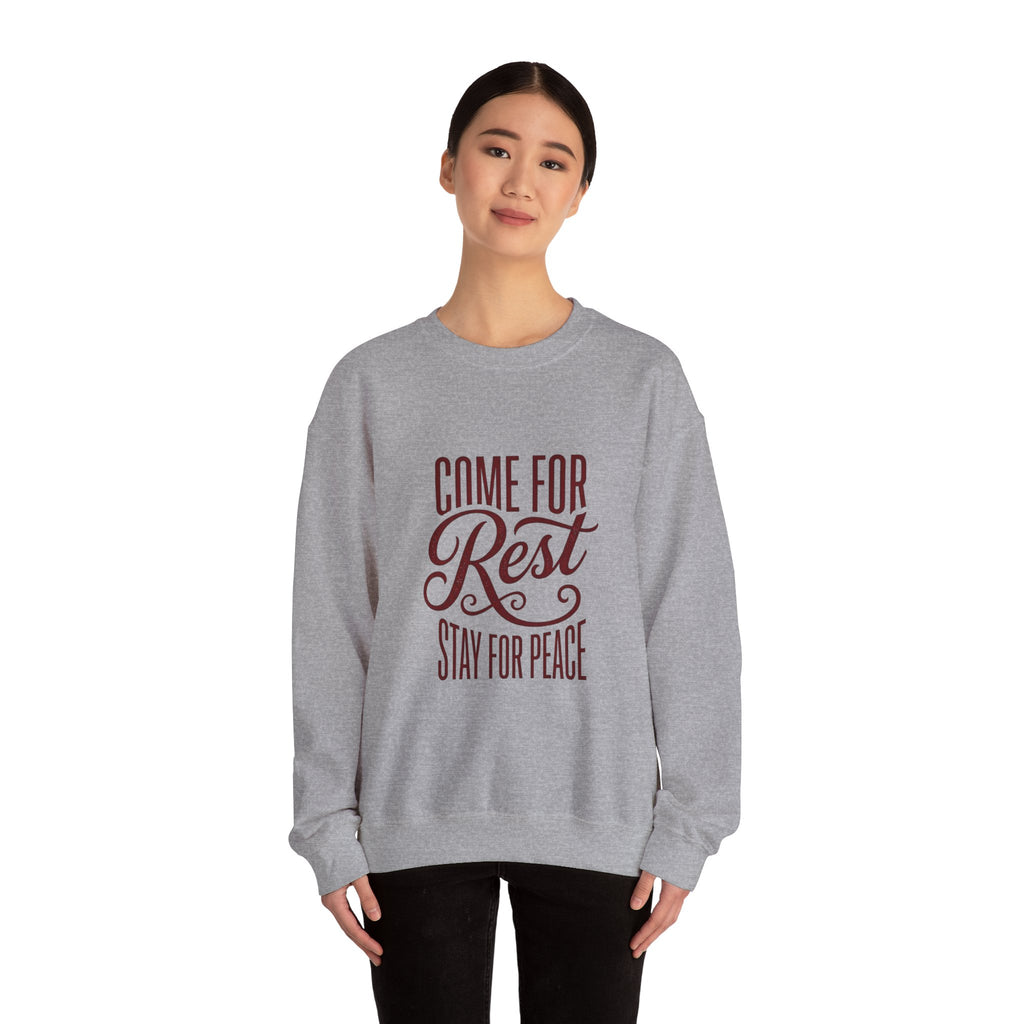 Come For Rest Stay For Peace Sweatshirt | Pope Statement Graphics, Team Leo Aesthetic