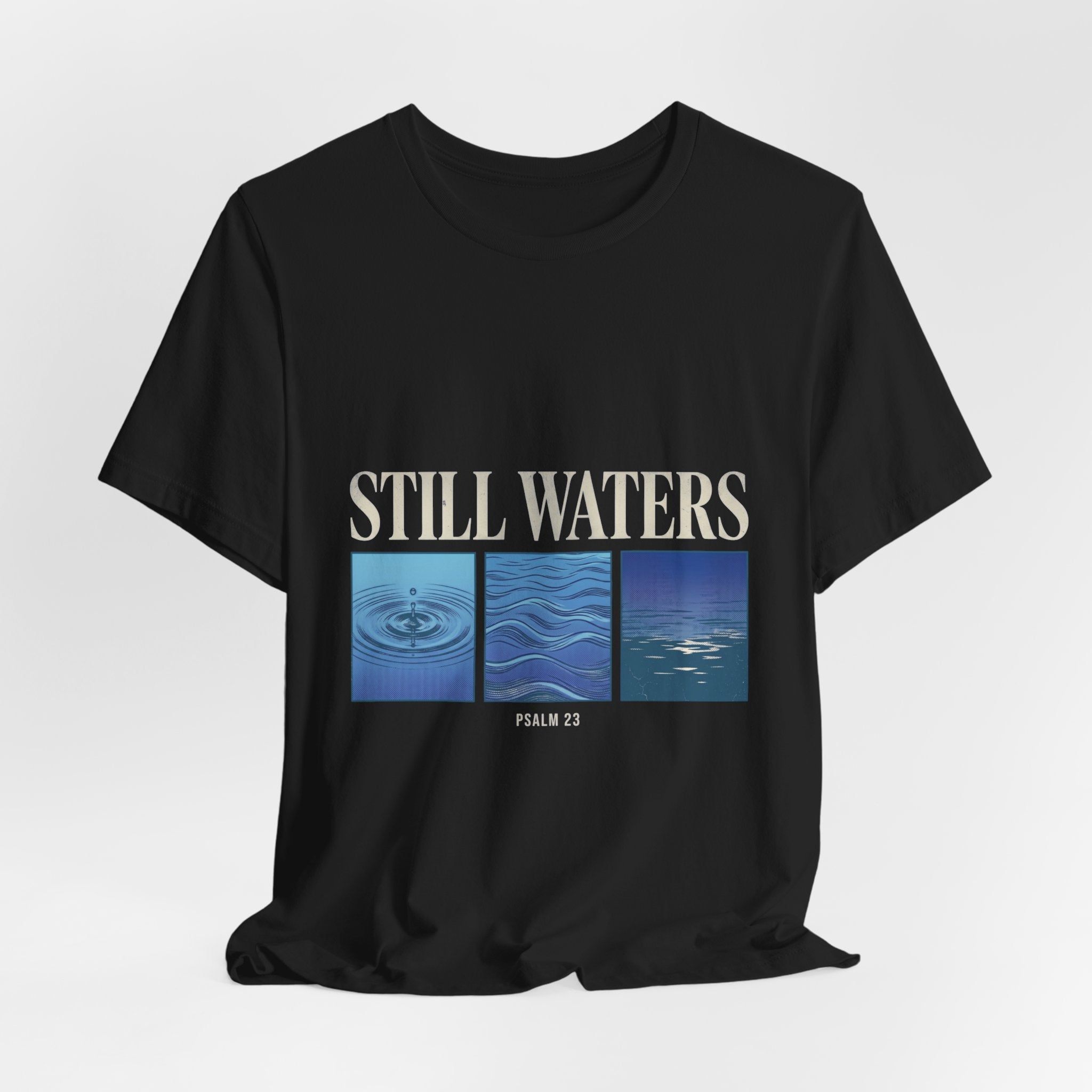 Still Waters Tee | Christian Streetwear, Groovy Serif Typography