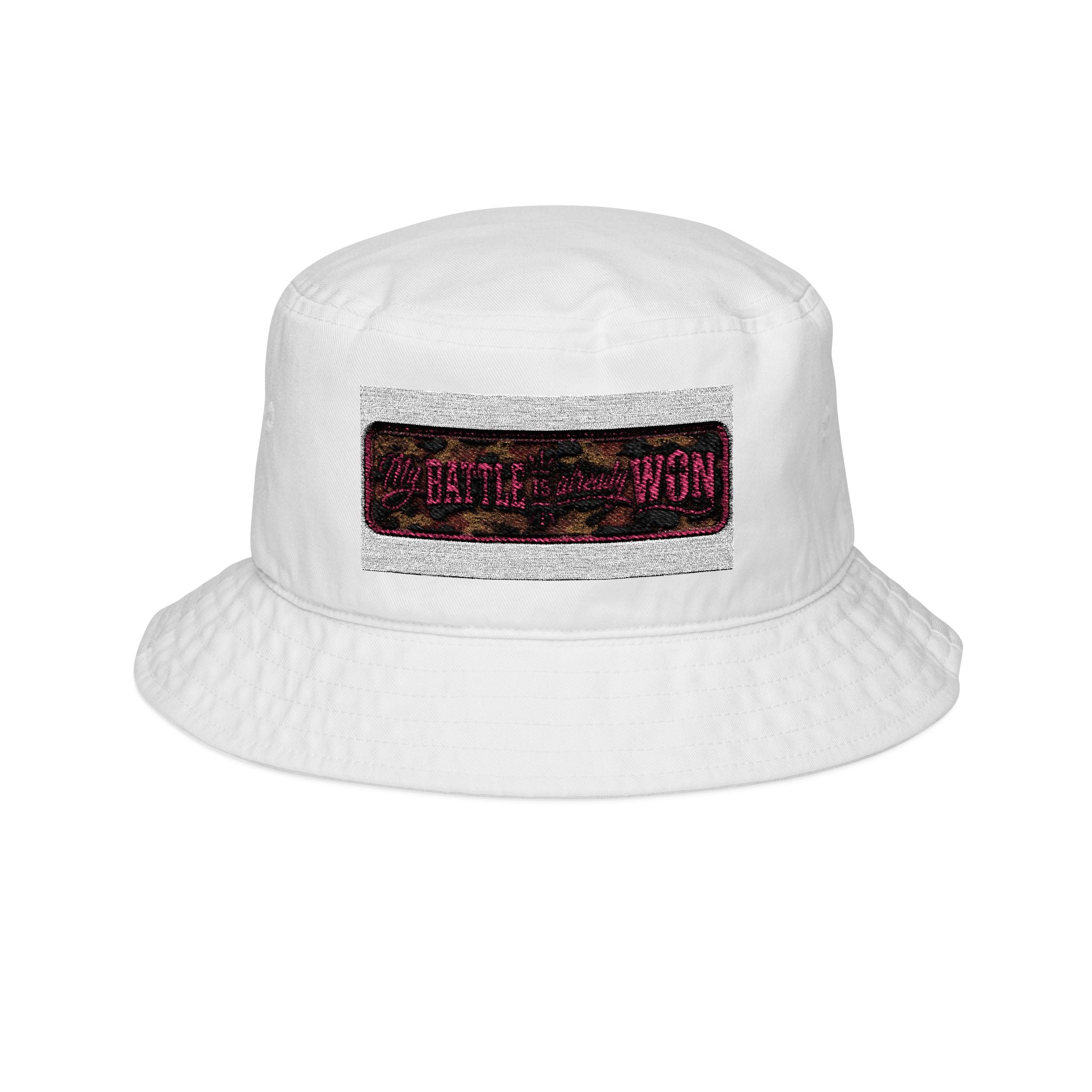 Bucket Hat — 'Battle Won' Embroidered Patch Streetwear Hat