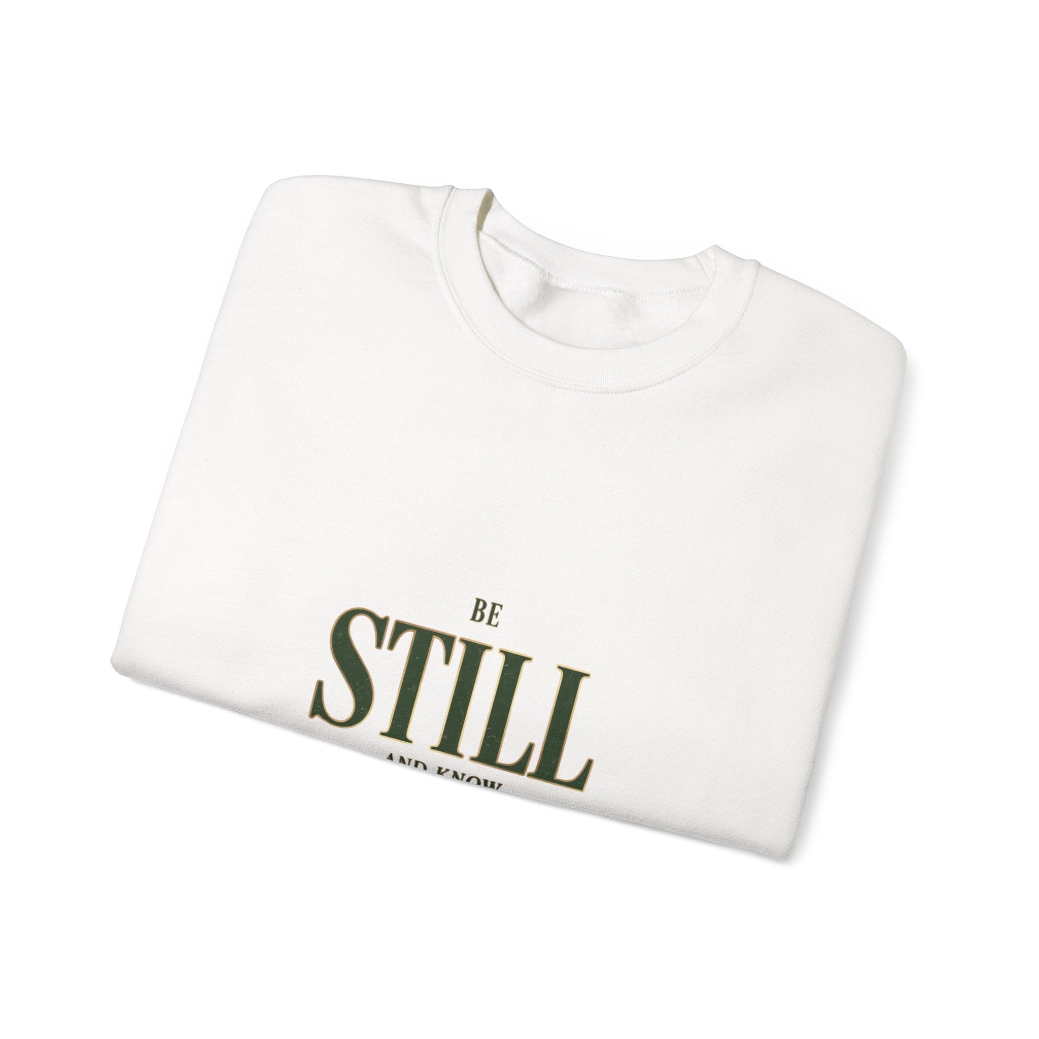 Be Still Scripture Crewneck Sweatshirt | Christian Streetwear, Vintage Wash
