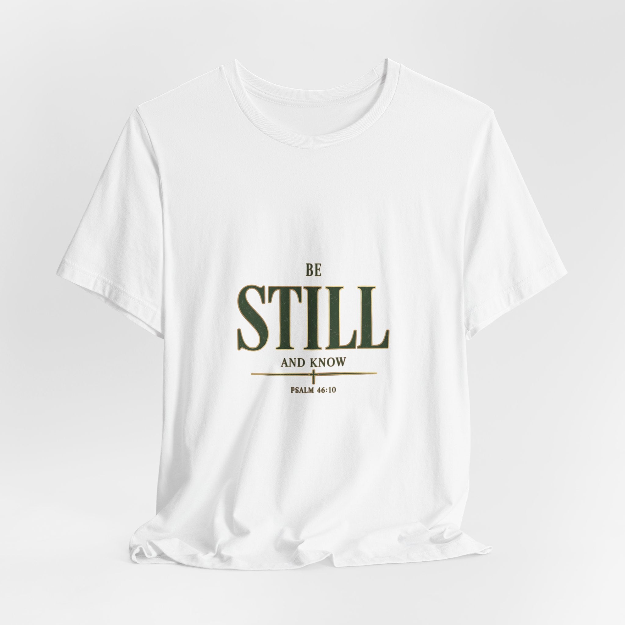 Be Still and Know Tee | Christian Streetwear, Groovy Serif Scripture Shirt