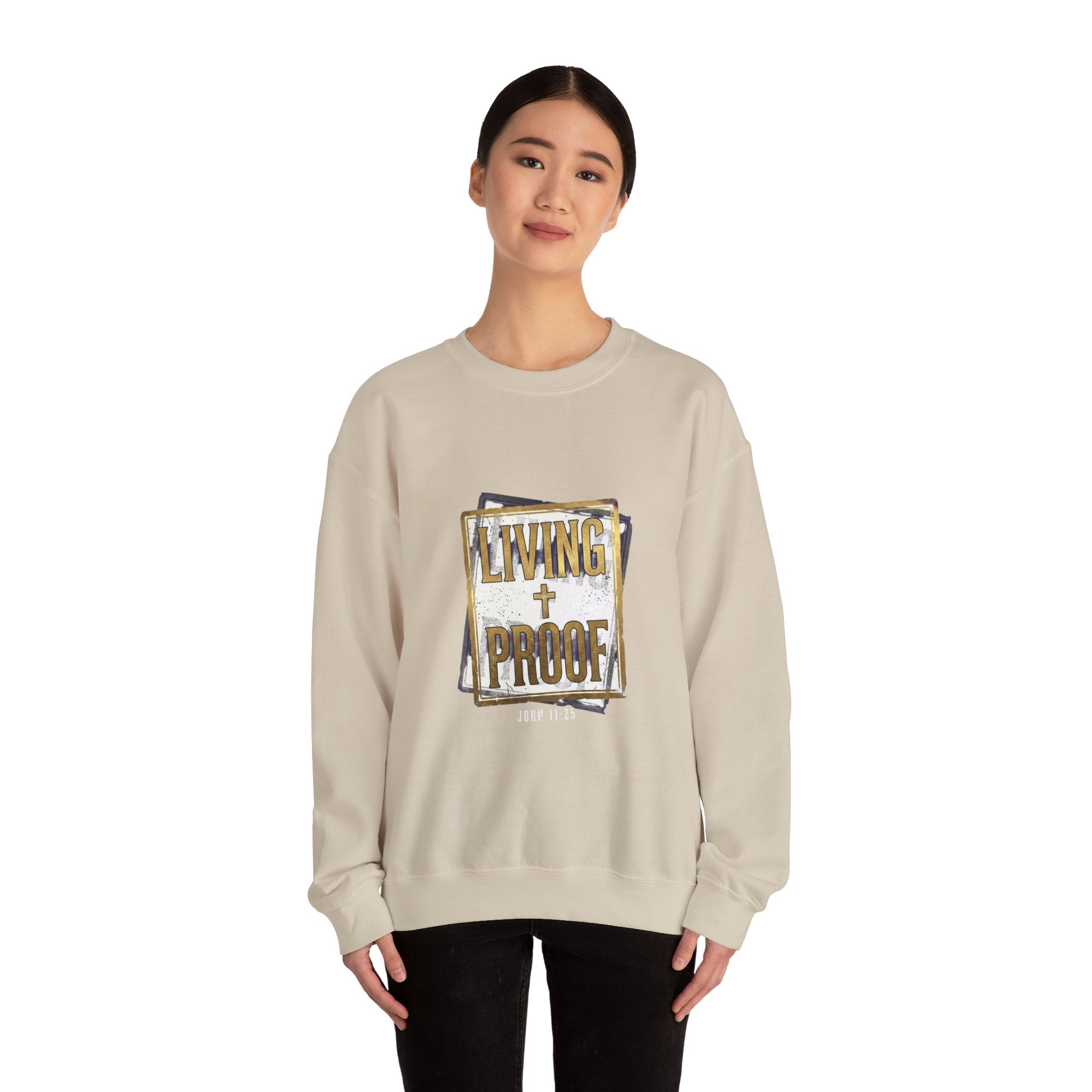 Living Proof Crest Sweatshirt | Christian Streetwear, Vintage Wash