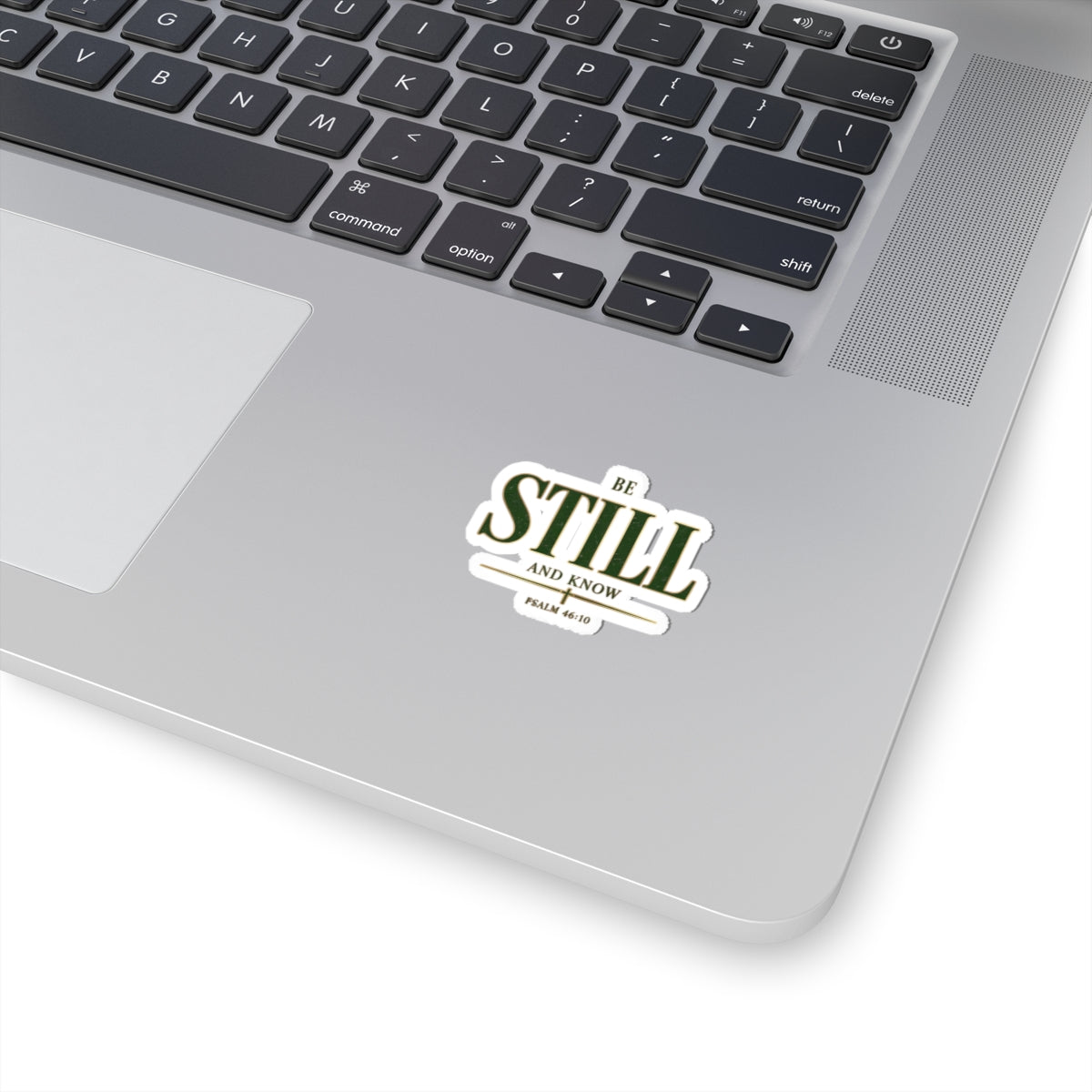 Be Still Psalm 46:10 Sticker | Christian Streetwear, Groovy Serif Script